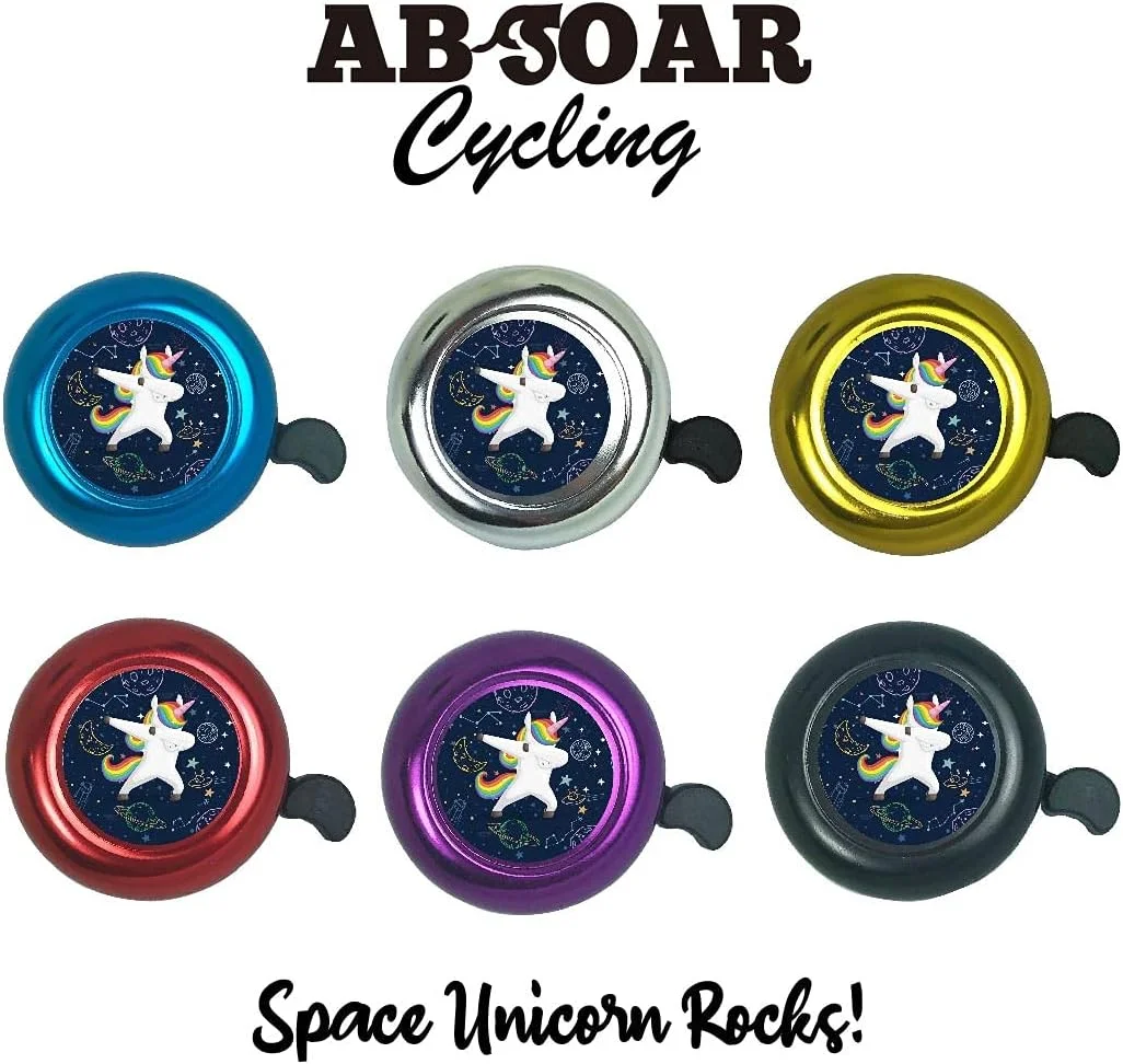 زنگ دوچرخه تک شاخ برای دوچرخه کوهستان، اسکوتر ساحلی، دوچرخه جاده ای رنگارنگ، عشق به تک شاخ، آلومینیومی مشکی آبی قرمز طلایی نقره ای بنفش زنگ دوچرخه تک شاخ برای دوچرخه کوهستان، اسکوتر ساحلی، دوچرخه جاده ای رنگارنگ، عشق به تک شاخ، آلومینیومی مشکی آبی قرمز طلایی نقره ای بنفش