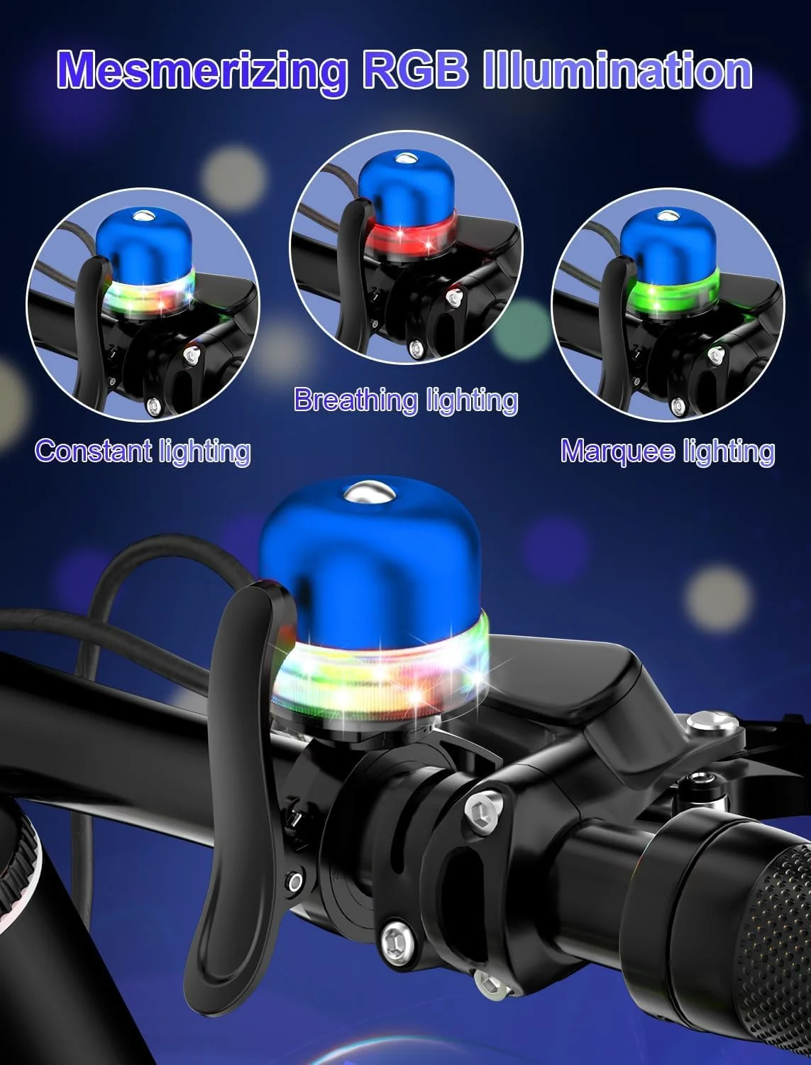 زنگ دوچرخه برای کودکان و بزرگسالان، لوازم جانبی دوچرخه با نور قابل تنظیم با حلقههای مناسب برای فرمان دوچرخه 19-31.8 میلیمتری، ساخته شده از آلومینیوم و صدای واضح برای دوچرخه کوهستانی، جاده خاکی و دوچرخه الکترونیکی (آبی) زنگ دوچرخه برای کودکان و بزرگسالان، لوازم جانبی دوچرخه با نور قابل تنظیم با حلقههای مناسب برای فرمان دوچرخه 19-31.8 میلیمتری، ساخته شده از آلومینیوم و صدای واضح برای دوچرخه کوهستانی، جاده خاکی و دوچرخه الکترونیکی (آبی)