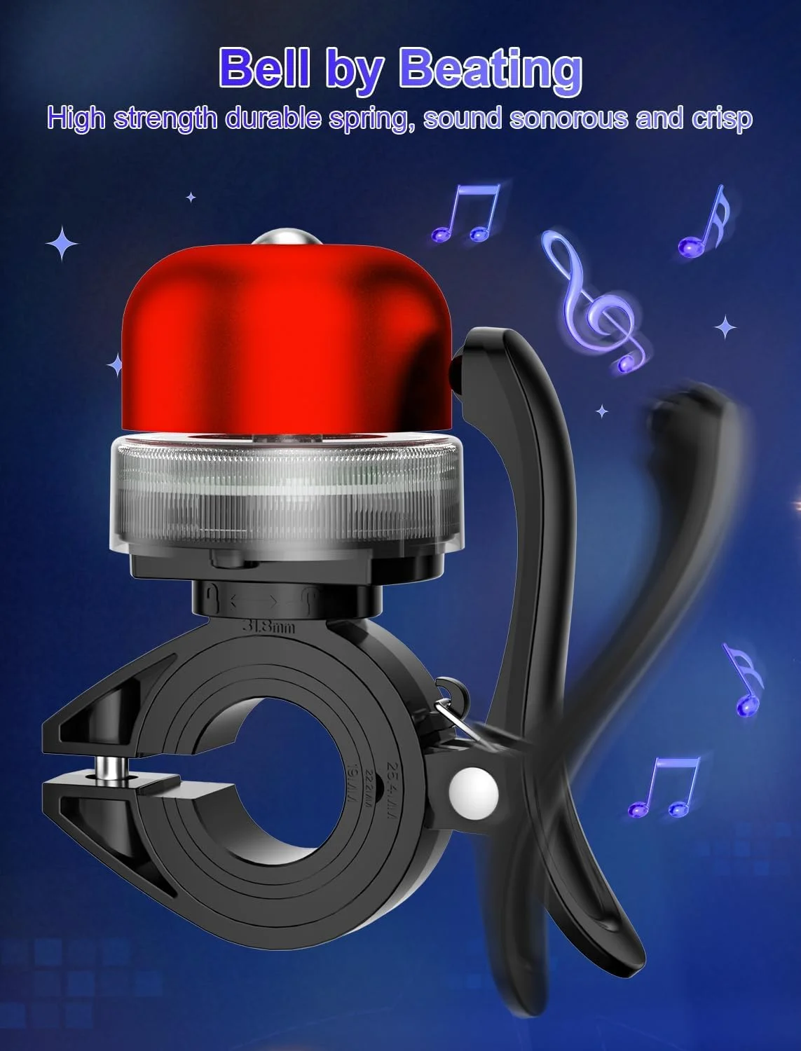 زنگ دوچرخه برای کودکان و بزرگسالان، لوازم جانبی دوچرخه با نور قابل تنظیم با حلقههای مناسب برای فرمان دوچرخه 0.74-1.25 اینچ (19-31.8 میلیمتر)، ساخته شده از آلومینیوم و صدای واضح برای دوچرخه کوهستانی، جاده خاکی و دوچرخه الکترونیکی (قرمز) زنگ دوچرخه برای کودکان و بزرگسالان، لوازم جانبی دوچرخه با نور قابل تنظیم با حلقههای مناسب برای فرمان دوچرخه 0.74-1.25 اینچ (19-31.8 میلیمتر)، ساخته شده از آلومینیوم و صدای واضح برای دوچرخه کوهستانی، جاده خاکی و دوچرخه الکترونیکی (قرمز)