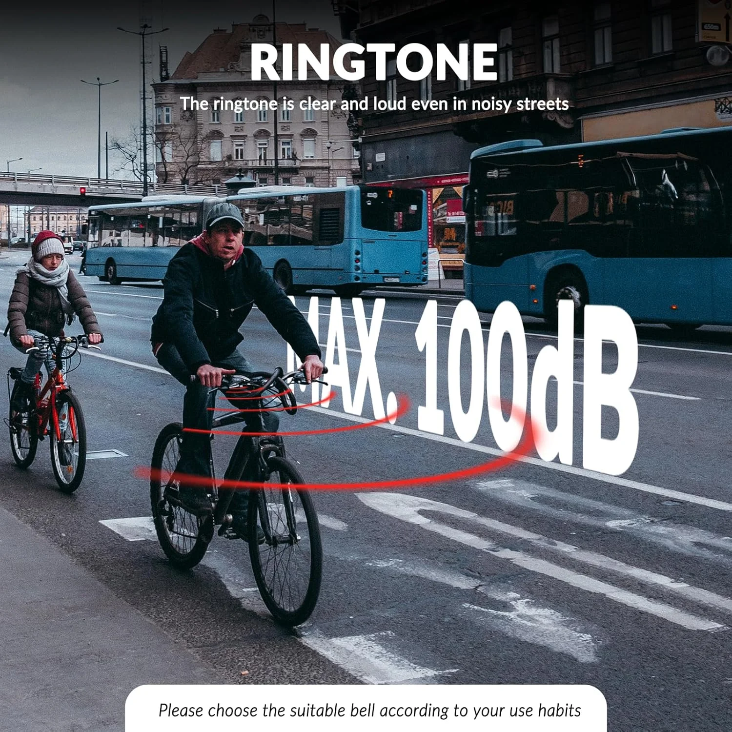 زنگ دوچرخه ROCKBROS، زنگ دوچرخه بادوام آلیاژ مس با صدای واضح و طولانی، زنگ دوچرخه برای فرمان بزرگسالان با صدای بیشتر از 100 دسی بل زنگ دوچرخه ROCKBROS، زنگ دوچرخه بادوام آلیاژ مس با صدای واضح و طولانی، زنگ دوچرخه برای فرمان بزرگسالان با صدای بیشتر از 100 دسی بل