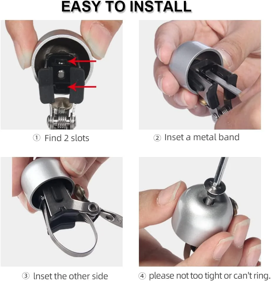 زنگ دوچرخه ROCKBROS، زنگ برنجی کلاسیک با صدای واضح و رسا، لوازم جانبی دوچرخه سواری برای دوچرخه کوهستان و جاده، مشکی زنگ دوچرخه ROCKBROS، زنگ برنجی کلاسیک با صدای واضح و رسا، لوازم جانبی دوچرخه سواری برای دوچرخه کوهستان و جاده، مشکی