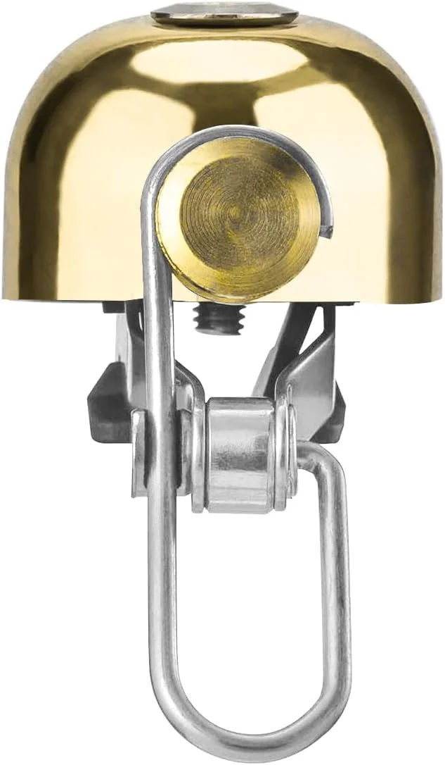 زنگ دوچرخه ROCKBROS، زنگ کلاسیک برنجی با صدای واضح و رسا، لوازم جانبی دوچرخه سواری برای دوچرخه کوهستان و جاده، طلایی