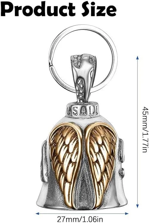 زنگ محافظ موتورسیکلت – زنگ دوچرخه سواری استیل ضد زنگ با حلقه جاکلیدی – آویز خوش شانسی برای موتور، اسکوتر، دوچرخه برقی یا کوله پشتی – هدیه محافظت از راننده زنگ محافظ موتورسیکلت – زنگ دوچرخه سواری استیل ضد زنگ با حلقه جاکلیدی – آویز خوش شانسی برای موتور، اسکوتر، دوچرخه برقی یا کوله پشتی – هدیه محافظت از راننده