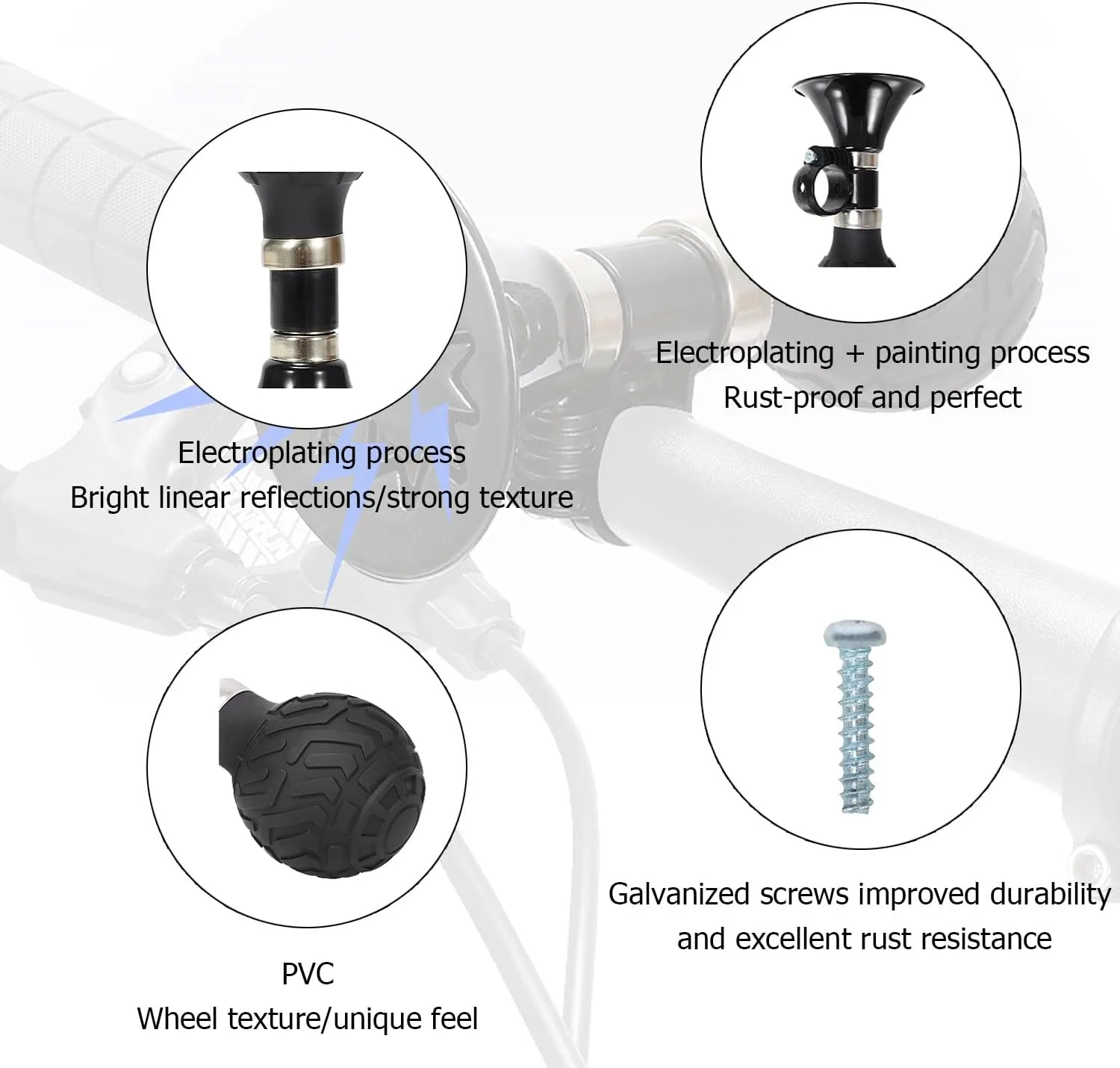 بوق دوچرخه YUENTOEN - بوق دوچرخه، شیپور فلزی کلاسیک با صدای بلند، نصب روی فرمان، بلندگوی فشاری لاستیکی، بوق بادی یکپارچهسازی با سیستمعامل با پیچ، لوازم جانبی دوچرخه سواری برای وسایل نقلیه دوچرخه بوق دوچرخه YUENTOEN - بوق دوچرخه، شیپور فلزی کلاسیک با صدای بلند، نصب روی فرمان، بلندگوی فشاری لاستیکی، بوق بادی یکپارچهسازی با سیستمعامل با پیچ، لوازم جانبی دوچرخه سواری برای وسایل نقلیه دوچرخه