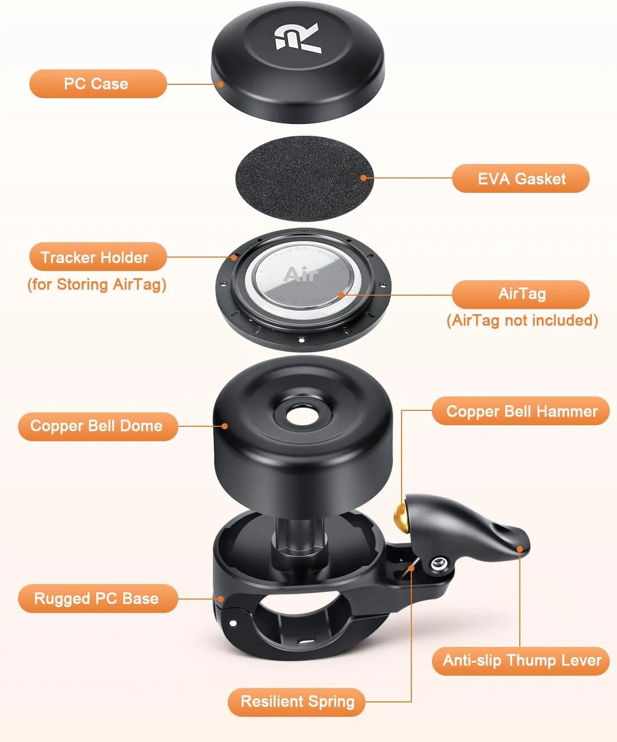زنگ دوچرخه YBLNTEK 120dB، پایه مخفی دوچرخه برای ردیاب، زنگ دوچرخه برنجی برای دوچرخه بزرگسالان، مناسب برای فرمان 25.5 میلیمتری، ضد آب، صدای واضح و بلند زنگ دوچرخه YBLNTEK 120dB، پایه مخفی دوچرخه برای ردیاب، زنگ دوچرخه برنجی برای دوچرخه بزرگسالان، مناسب برای فرمان 25.5 میلیمتری، ضد آب، صدای واضح و بلند