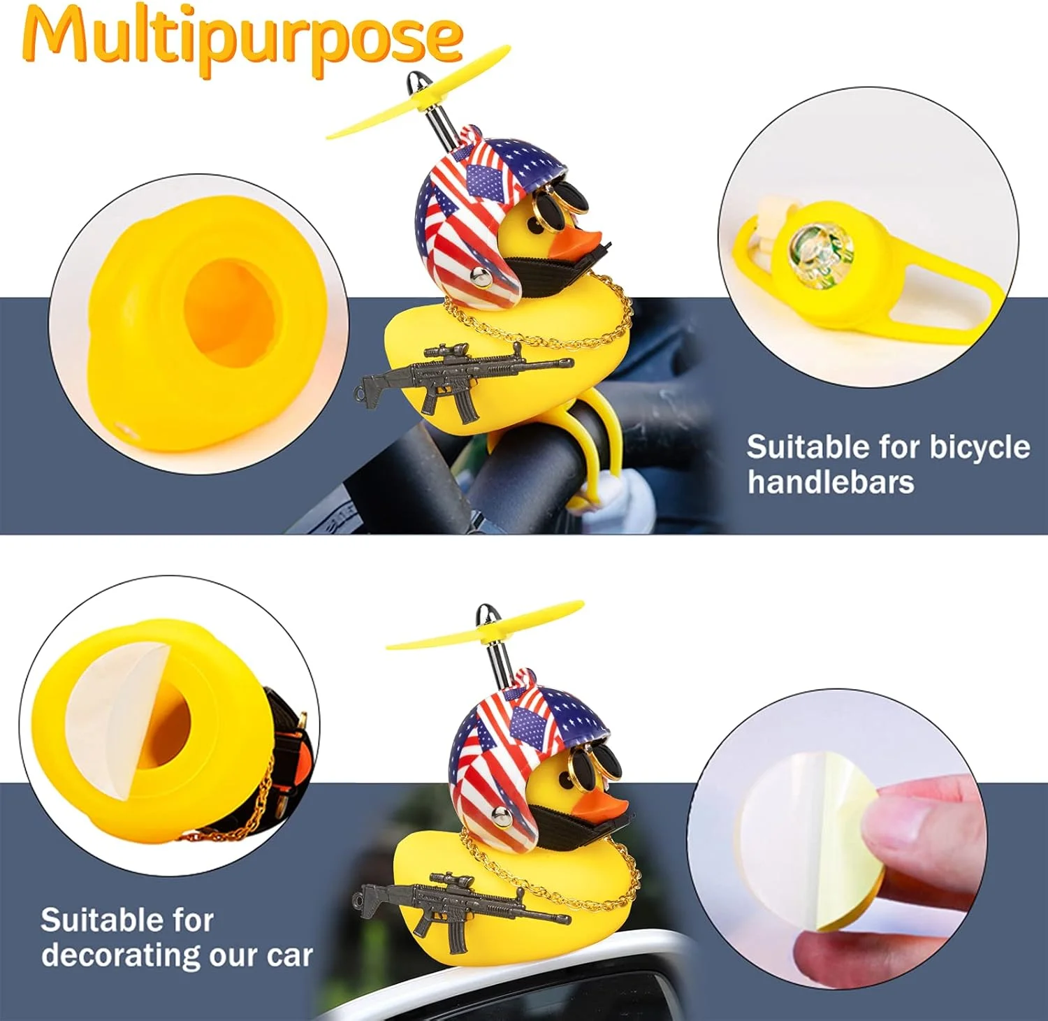 اردک تزئینی لاستیکی Wonuu برای خودرو، اردک فشاری تزئینی داشبورد، دکور دوچرخه برای دوچرخه سواری، لوازم جانبی و تزئینات موتور سیکلت و دوچرخه اردک تزئینی لاستیکی Wonuu برای خودرو، اردک فشاری تزئینی داشبورد، دکور دوچرخه برای دوچرخه سواری، لوازم جانبی و تزئینات موتور سیکلت و دوچرخه
