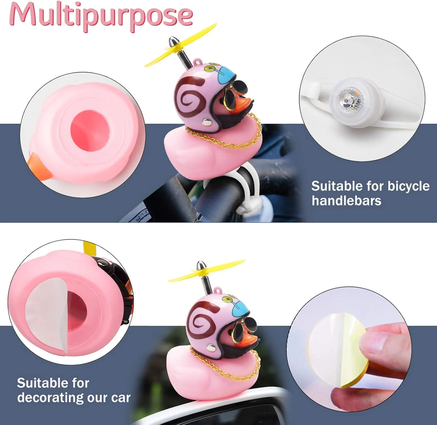 مجسمه اردک لاستیکی تزئینی خودرو Wonuu، 2 عدد اردک زرد رنگ برای داشبورد خودرو، بوق دوچرخه اردکی فشاری با کلاه ایمنی ملخ دار (حلزون صورتی و آناناس) مجسمه اردک لاستیکی تزئینی خودرو Wonuu، 2 عدد اردک زرد رنگ برای داشبورد خودرو، بوق دوچرخه اردکی فشاری با کلاه ایمنی ملخ دار (حلزون صورتی و آناناس)