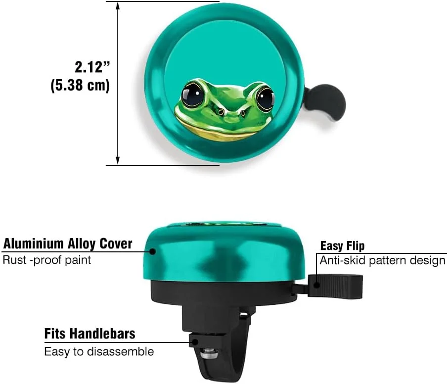 زنگ دوچرخه آلومینیومی سبز WIRESTER، زنگ کلاسیک دوچرخه، لوازم جانبی دوچرخه برای بزرگسالان، کودکان، دختران و پسران زنگ دوچرخه آلومینیومی سبز WIRESTER، زنگ کلاسیک دوچرخه، لوازم جانبی دوچرخه برای بزرگسالان، کودکان، دختران و پسران