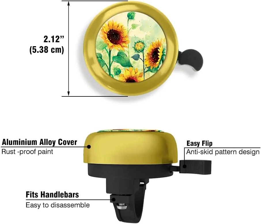 زنگ دوچرخه آلومینیومی طلایی گرد WIRESTER، زنگ کلاسیک دوچرخه، لوازم جانبی دوچرخه برای بزرگسالان، کودکان، دختران و پسران زنگ دوچرخه آلومینیومی طلایی گرد WIRESTER، زنگ کلاسیک دوچرخه، لوازم جانبی دوچرخه برای بزرگسالان، کودکان، دختران و پسران