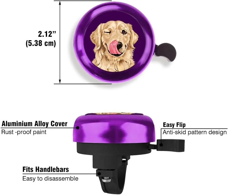 زنگ دوچرخه آلومینیومی گرد و بنفش WIRESTER، زنگ کلاسیک دوچرخه، لوازم جانبی دوچرخه برای بزرگسالان، کودکان، دختران و پسران زنگ دوچرخه آلومینیومی گرد و بنفش WIRESTER، زنگ کلاسیک دوچرخه، لوازم جانبی دوچرخه برای بزرگسالان، کودکان، دختران و پسران