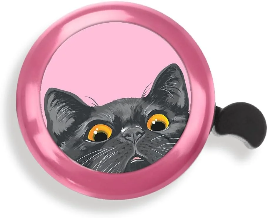 زنگ دوچرخه آلومینیومی گرد صورتی WIRESTER، زنگ دوچرخه کلاسیک، زنگ لوازم جانبی دوچرخه برای بزرگسالان، کودکان، دختران، پسران - حیوانات