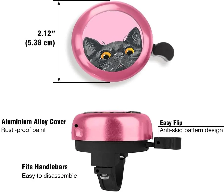 زنگ دوچرخه آلومینیومی گرد صورتی WIRESTER، زنگ دوچرخه کلاسیک، زنگ لوازم جانبی دوچرخه برای بزرگسالان، کودکان، دختران، پسران - حیوانات زنگ دوچرخه آلومینیومی گرد صورتی WIRESTER، زنگ دوچرخه کلاسیک، زنگ لوازم جانبی دوچرخه برای بزرگسالان، کودکان، دختران، پسران - حیوانات