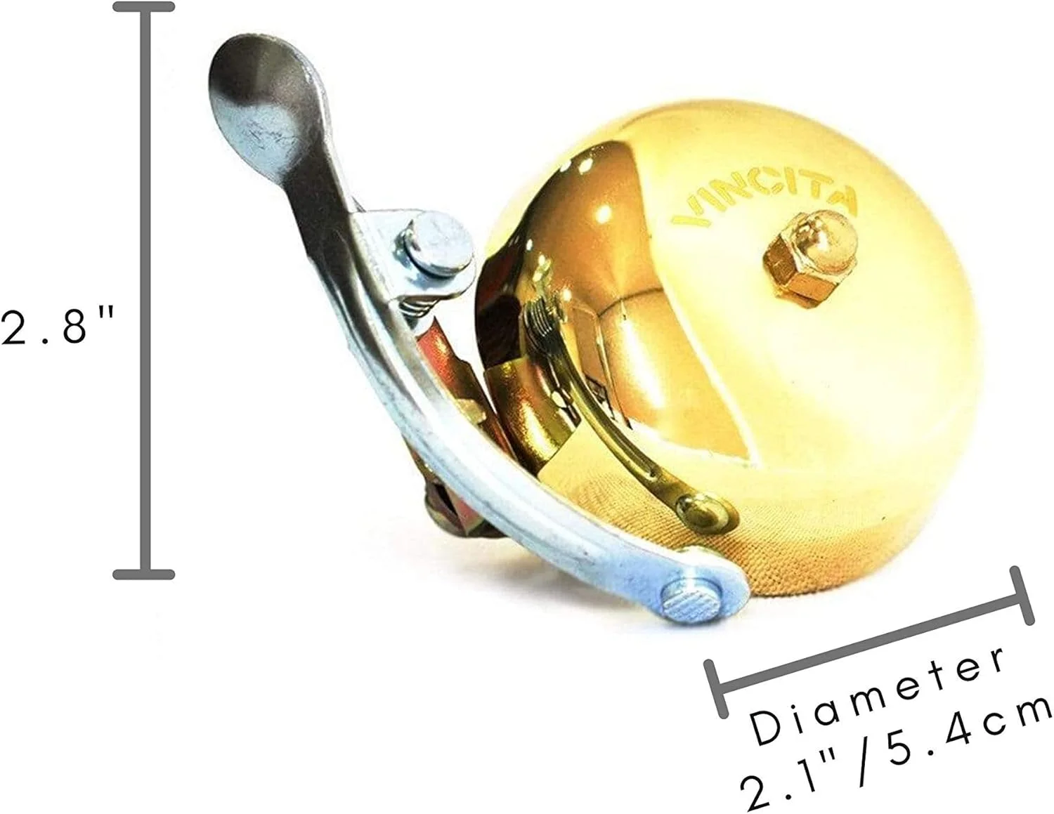 زنگ دوچرخه برنجی وینسیتا - رنگ طلایی براق، صدای واضح و ماندگار، طنین انداز، مناسب برای همه دوچرخه ها، نصب آسان - لوازم جانبی دوچرخه کلاسیک رترو زنگ دوچرخه برنجی وینسیتا - رنگ طلایی براق، صدای واضح و ماندگار، طنین انداز، مناسب برای همه دوچرخه ها، نصب آسان - لوازم جانبی دوچرخه کلاسیک رترو