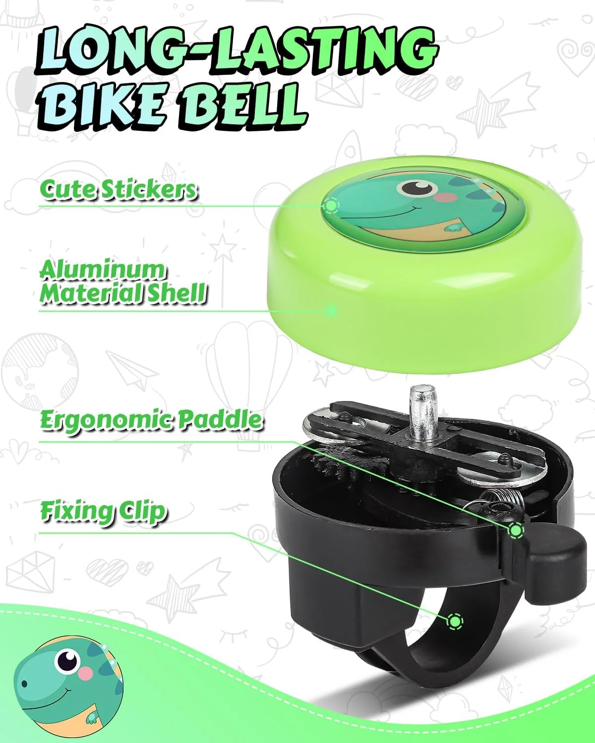 زنگ دوچرخه کودکانه ویکتوریگل، زنگ بلند، لوازم جانبی دوچرخه برای دوچرخه جاده، دوچرخه کوهستان، اسکوتر، دوچرخه کودکان، زنگ دوچرخه برای کودکان نوپا، پسران و دختران زنگ دوچرخه کودکانه ویکتوریگل، زنگ بلند، لوازم جانبی دوچرخه برای دوچرخه جاده، دوچرخه کوهستان، اسکوتر، دوچرخه کودکان، زنگ دوچرخه برای کودکان نوپا، پسران و دختران