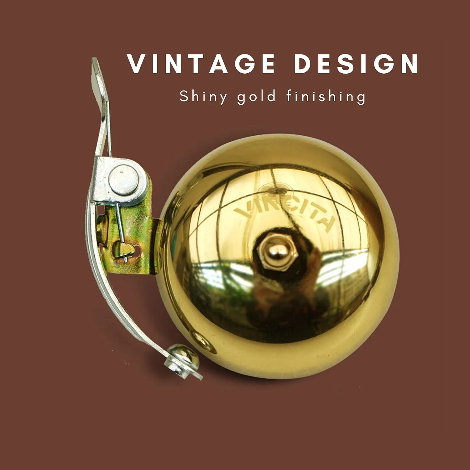 زنگ دوچرخه برنجی وینسیتا - رنگ طلایی براق، صدای واضح و ماندگار، طنین انداز، مناسب برای همه دوچرخه ها، نصب آسان - لوازم جانبی دوچرخه کلاسیک رترو زنگ دوچرخه برنجی وینسیتا - رنگ طلایی براق، صدای واضح و ماندگار، طنین انداز، مناسب برای همه دوچرخه ها، نصب آسان - لوازم جانبی دوچرخه کلاسیک رترو