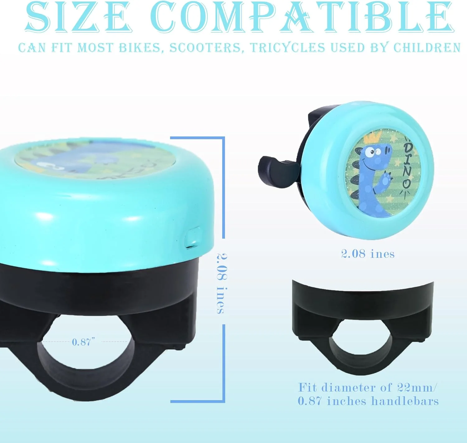 زنگ دوچرخه کودکانه U-LIAN، زنگ دوچرخه با صدای بلند و واضح، لوازم جانبی دوچرخه فلزی بادوام برای کودکان، مناسب برای اسکوتر، سه چرخه