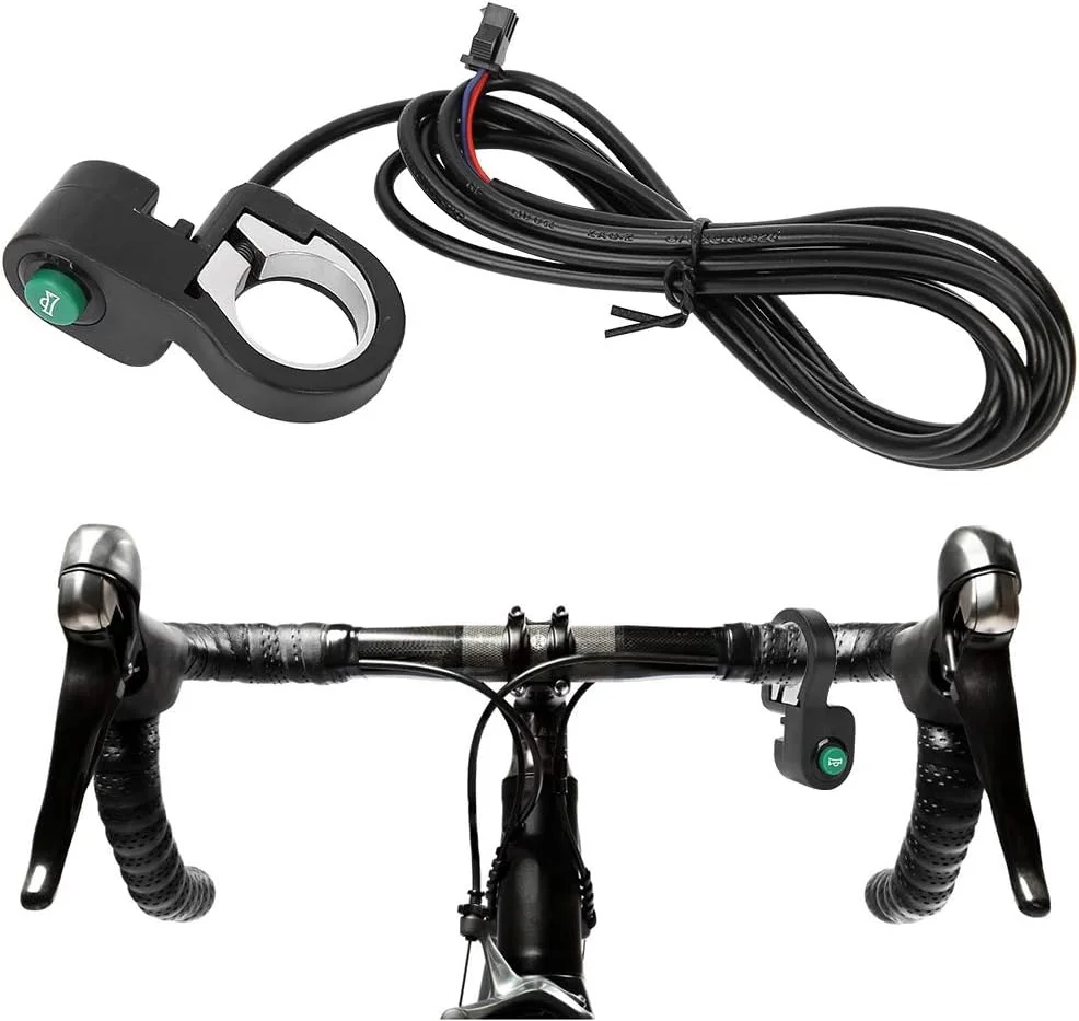 بوق برقی دوچرخه Tgoon، زنگ دوچرخه الکترونیکی دکمه بوق دوچرخه پلاستیکی لوازم جانبی دکمه سوئیچ بوق پلاستیکی ABS برقی ساخته شده برای فرمان های 22.5 میلی متری