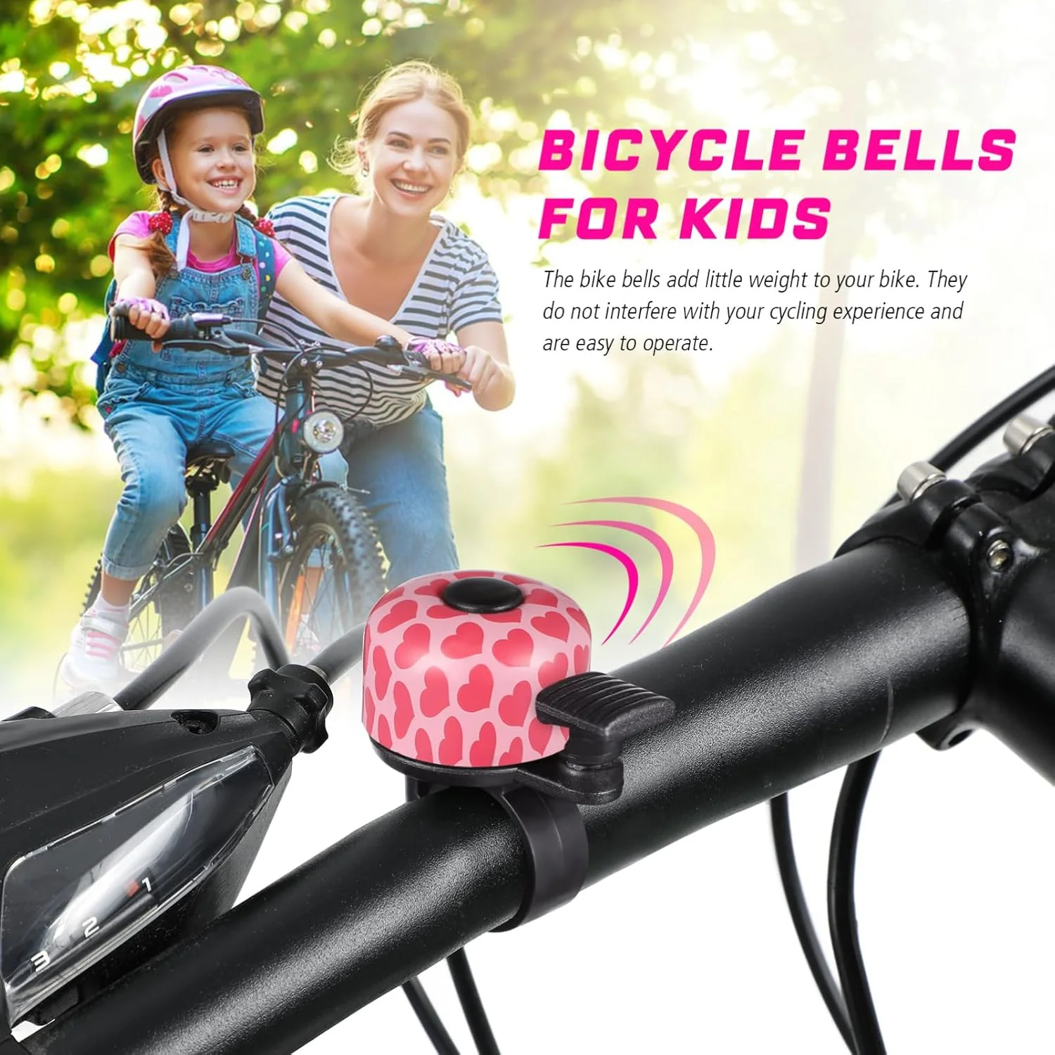 تادد مامی 2 عدد زنگ دوچرخه با صدای بلند و واضح، بوق دوچرخه اسکوتر، لوازم جانبی دوچرخه برای پسران، دختران و بزرگسالان