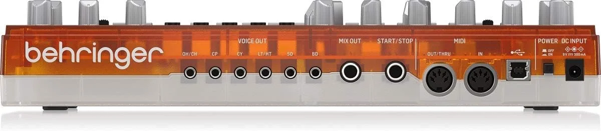 ماشین درام آنالوگ Behringer RHYTHM DESIGNER RD-6-TG با 8 صدای درام، سکوئنسر 64 مرحله ای و افکت های دیستورشن، سازگار با PC و Mac