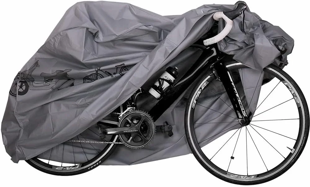 روکش ضد گرد و غبار دوچرخه SKEIDO، محافظ باران و اشعه ماوراء بنفش ضد آب جهانی برای دوچرخه برقی، اسکوتر، دوچرخه سواری - خاکستری