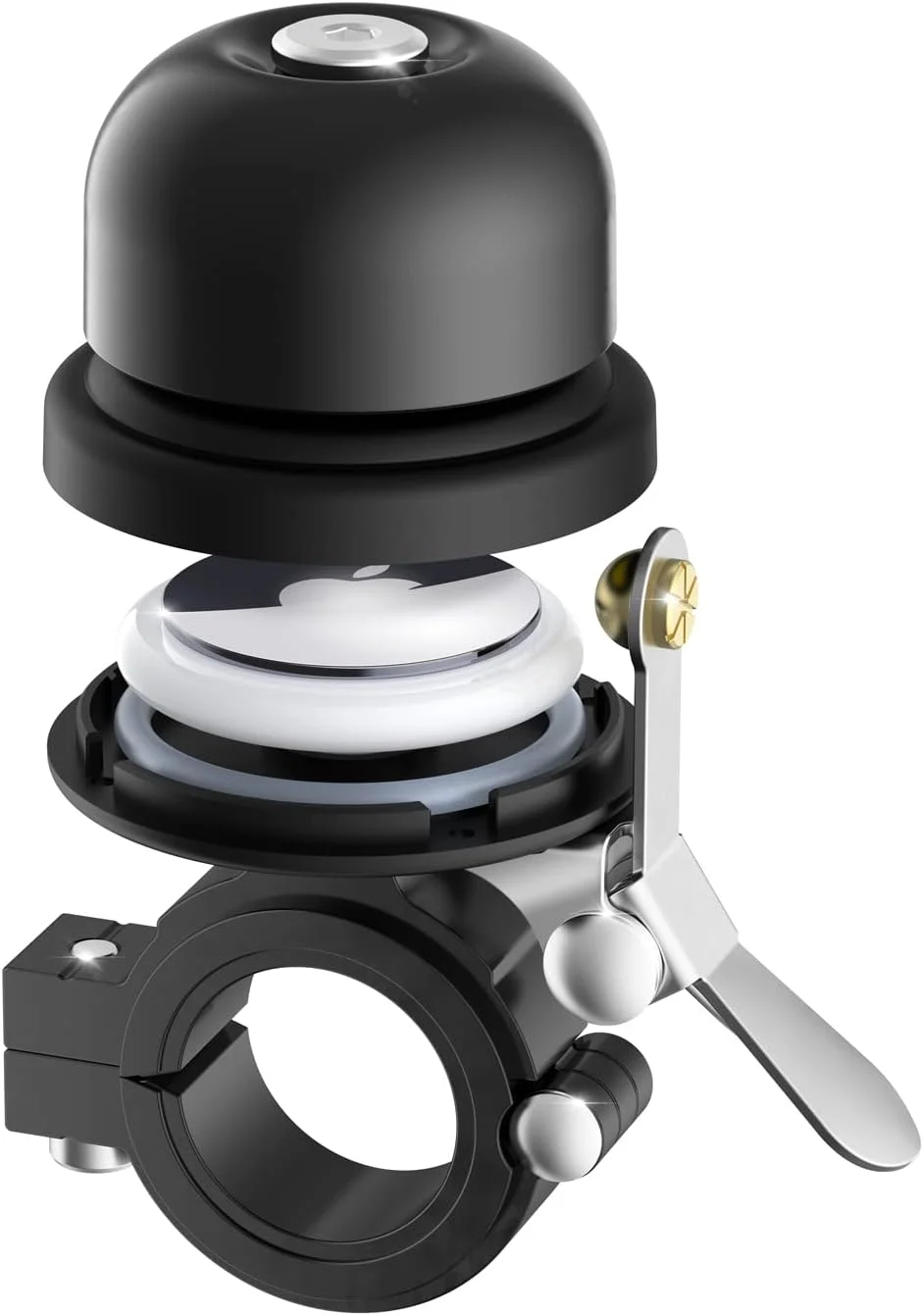 زنگ دوچرخه برای ردیاب اپل ایرتگ، پایه نگهدارنده ضدآب برنجی کلاسیک استوچی، مخفی کننده ردیاب ایرتگ در زیر زنگ دوچرخه، ضد سرقت، دو سایز مختلف