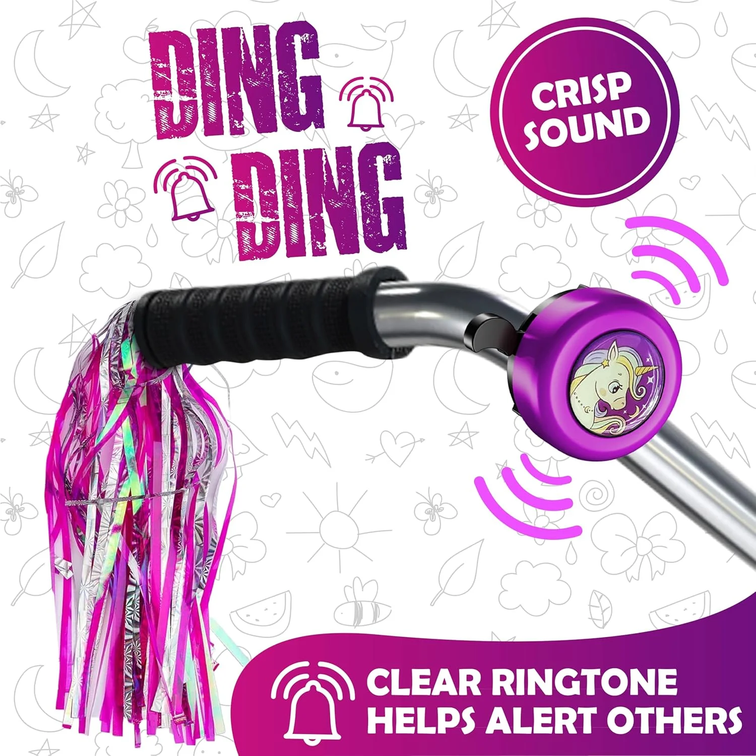 یک عدد زنگ دوچرخه کودکانه و 2 عدد تزیینات دسته دوچرخه برای دوچرخه کودکان، زنگ دوچرخه با صدای بلند و واضح، زنگ دوچرخه کارتونی زیبا برای دوچرخه جاده، دوچرخه برقی، دوچرخه کروز، لوازم جانبی دوچرخه کودکان یک عدد زنگ دوچرخه کودکانه و 2 عدد تزیینات دسته دوچرخه برای دوچرخه کودکان، زنگ دوچرخه با صدای بلند و واضح، زنگ دوچرخه کارتونی زیبا برای دوچرخه جاده، دوچرخه برقی، دوچرخه کروز، لوازم جانبی دوچرخه کودکان