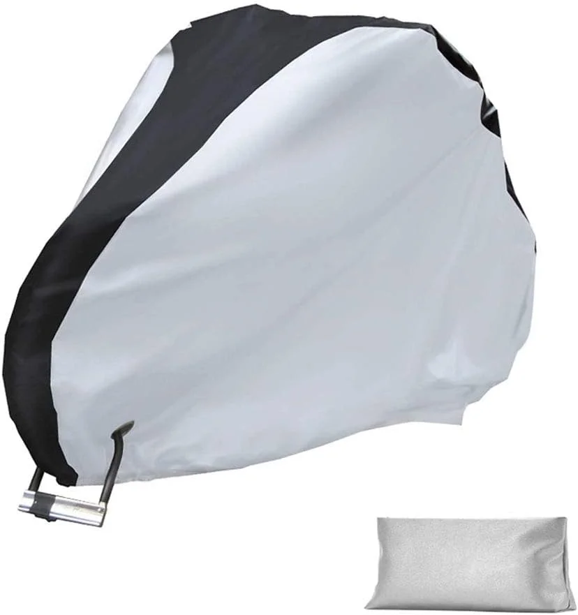 روکش موتور سیکلت/روکش دوچرخه مناسب فضای باز، پناهگاه موتور سیکلت آکسفورد سنگین برای فضای داخلی به همراه سوراخ قفل و کیف نگهداری