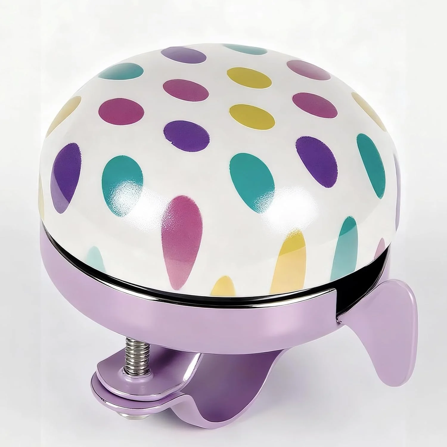 زنگ دوچرخه کودکانه، زنگ دوچرخه رنگارنگ برای کودکان - زنگ دوچرخه خال خالی زیبا برای دختران، زنگ اسکوتر کودک نوپا با صدای زنگ بلند، زنگ قدیمی برای فرمان دوچرخه کودک