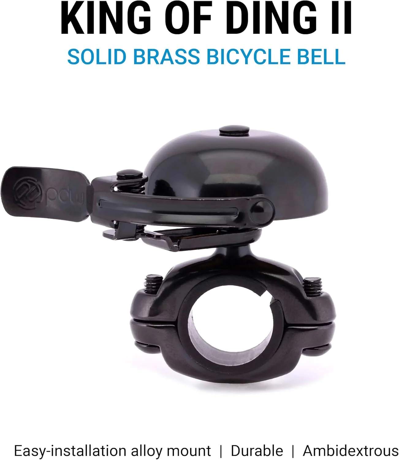 زنگ دوچرخه برنجی پورتلند دیزاین ورکس مدل King of Ding II، مشکی