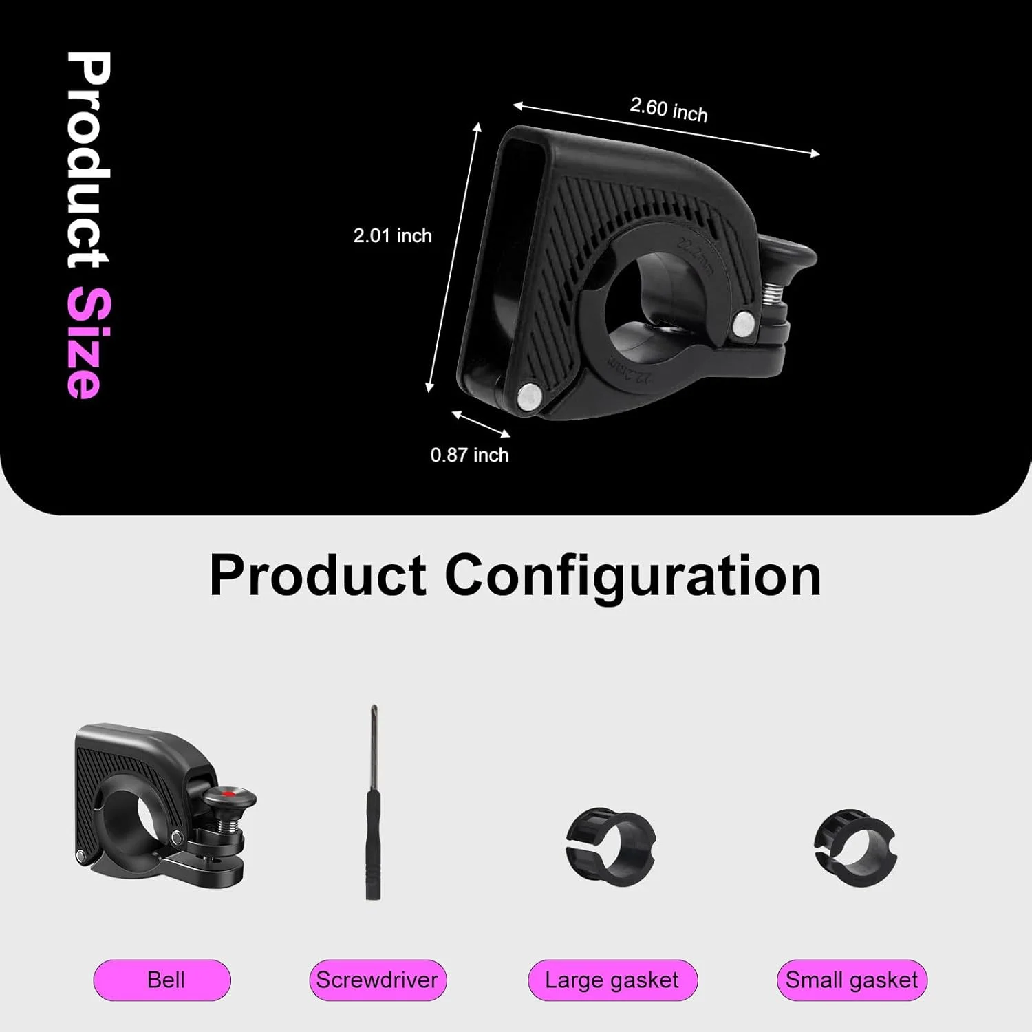 زنگ دوچرخه Qisan، بدنه پلاستیکی محکم و زنگ دوچرخه آلیاژ آلومینیوم با صدای واضح و بلند حداکثر 90 دسی بل، بوق دوچرخه مناسب برای فرمان 22.2-31.8 میلی متر برای دوچرخه کوهستانی و جاده ای - مشکی زنگ دوچرخه Qisan، بدنه پلاستیکی محکم و زنگ دوچرخه آلیاژ آلومینیوم با صدای واضح و بلند حداکثر 90 دسی بل، بوق دوچرخه مناسب برای فرمان 22.2-31.8 میلی متر برای دوچرخه کوهستانی و جاده ای - مشکی