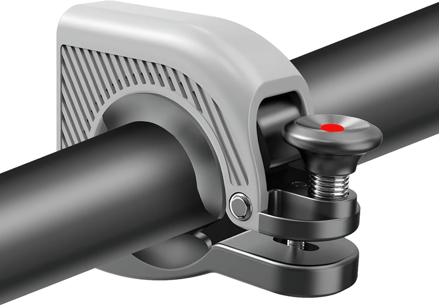 زنگ دوچرخه Qisan، بدنه پلاستیکی محکم و زنگ دوچرخه آلیاژ آلومینیوم با صدای واضح و بلند حداکثر 90 دسی بل، بوق دوچرخه مناسب برای فرمان 22.2-31.8 میلی متر برای دوچرخه کوهستانی جاده ای خاکستری