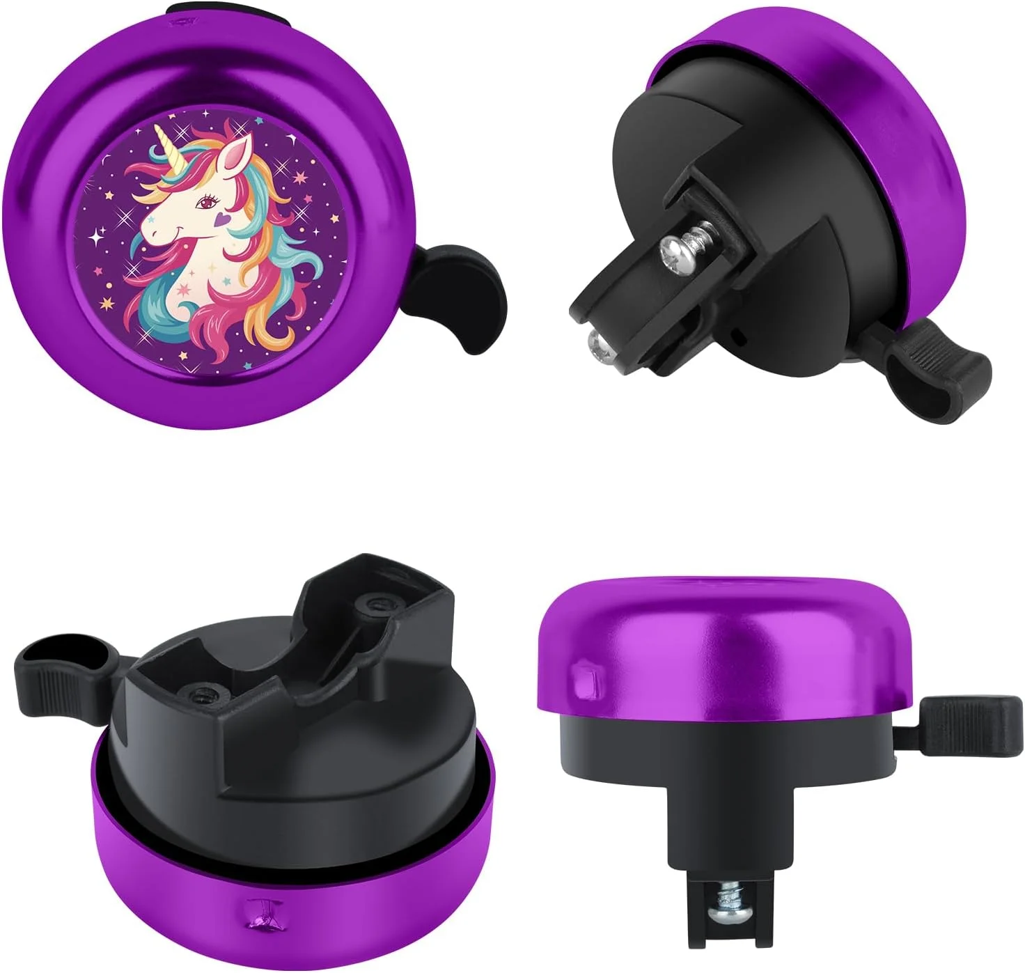 زنگ دوچرخه تک شاخ برای کودکان دختر و پسر، زنگ دوچرخه با اندازه قابل تنظیم، لوازم جانبی دوچرخه برای بزرگسالان، زنان و مردان، صدای واضح زنگ دوچرخه تک شاخ برای کودکان دختر و پسر، زنگ دوچرخه با اندازه قابل تنظیم، لوازم جانبی دوچرخه برای بزرگسالان، زنان و مردان، صدای واضح