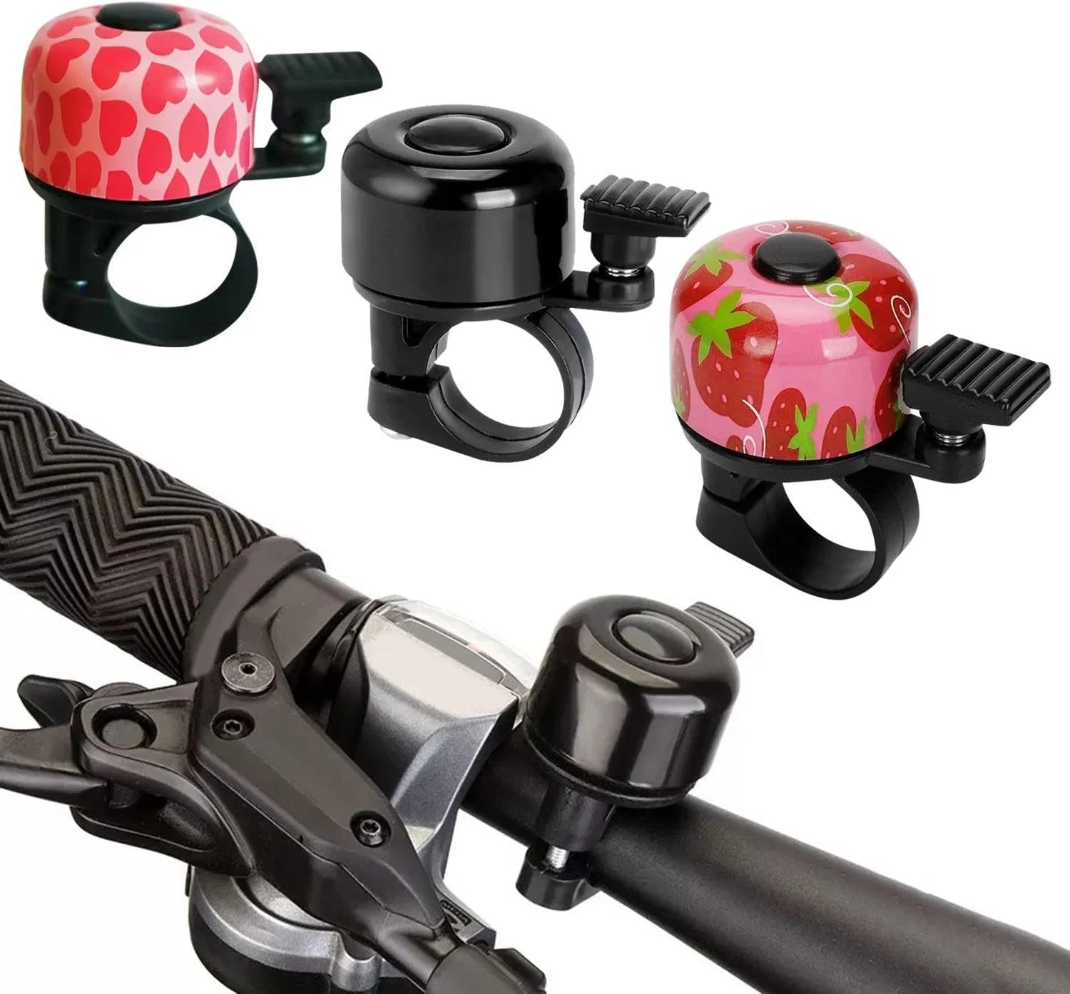 ۳ عدد زنگ دوچرخه، لوازم جانبی دوچرخه، زنگ فلزی، زنگ بادوام، زنگ کوچک دوچرخه