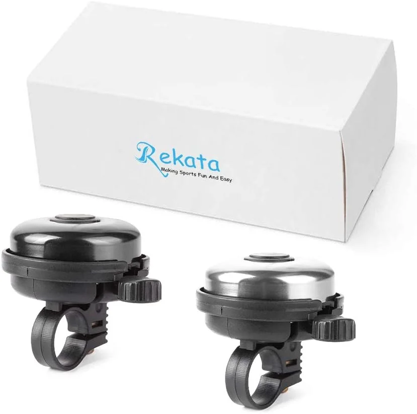 زنگ دوچرخه آلومینیومی، لوازم جانبی دوچرخه با صدای بلند برای بزرگسالان، کودکان، دختران و پسران (مشکی + نقره ای) زنگ دوچرخه آلومینیومی، لوازم جانبی دوچرخه با صدای بلند برای بزرگسالان، کودکان، دختران و پسران (مشکی + نقره ای)