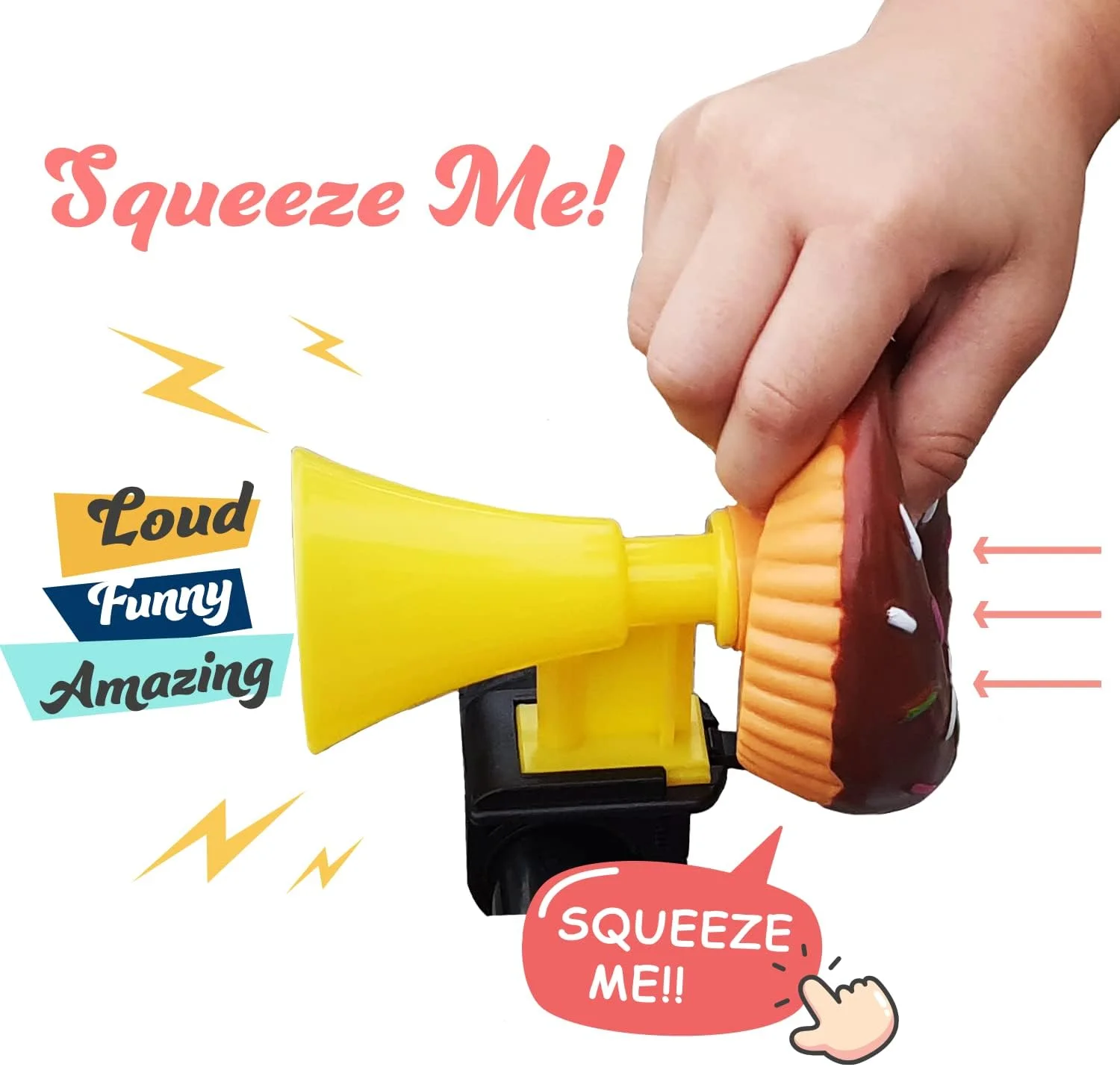 بوق فشاری دوچرخه طرح دونات ONIPAX، بوق بامزه برای دوچرخه بزرگسالان، کودکان، پسران، دختران، دوچرخه کودکان نوپا و اسکوتر بوق فشاری دوچرخه طرح دونات ONIPAX، بوق بامزه برای دوچرخه بزرگسالان، کودکان، پسران، دختران، دوچرخه کودکان نوپا و اسکوتر