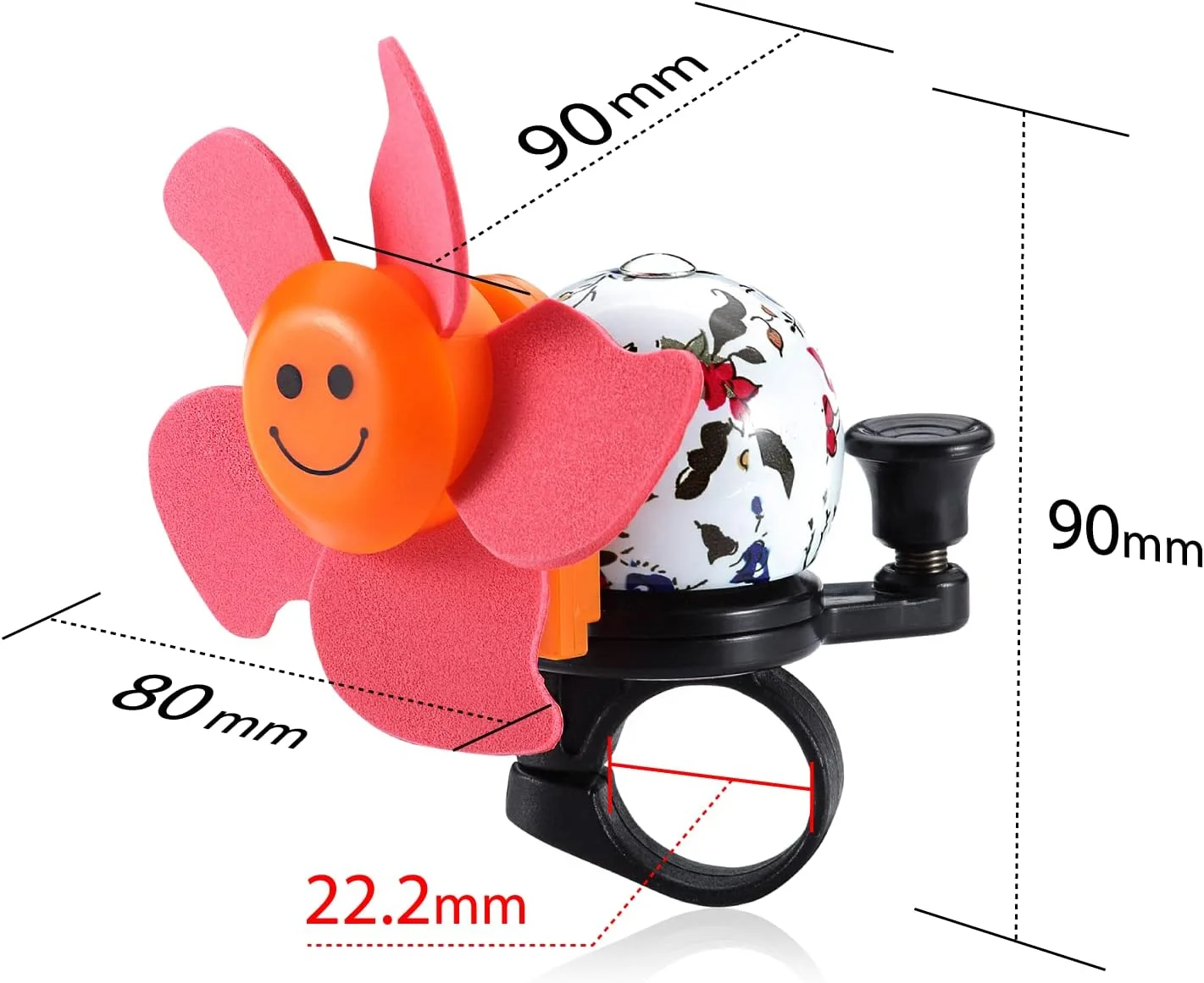 زنگ دوچرخه آسیاب بادی طرح گل آفتابگردان ONIPAX مناسب دوچرخه کوهستان/جاده/اسکوتر زنگ دوچرخه آسیاب بادی طرح گل آفتابگردان ONIPAX مناسب دوچرخه کوهستان/جاده/اسکوتر