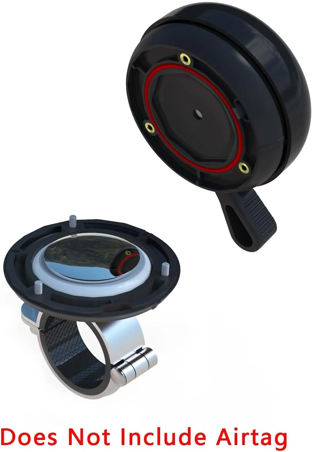 زنگ دوچرخه ضد سرقت مناسب برای مخفی کردن ردیاب اپل | زنگ دوچرخه کلاسیک | صدای واضح و رسا | لوازم جانبی دوچرخه برای فرمان های 0.87-1.12 اینچ | شامل ردیاب اپل نمی شود