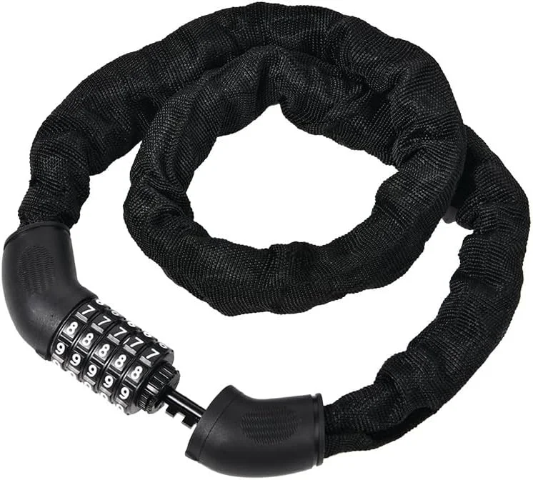 قفل دوچرخه 5 رقمی با رمز عبور قابل تنظیم 110 سانتی متری ضد سرقت برای دوچرخه، موتورسیکلت و غیره