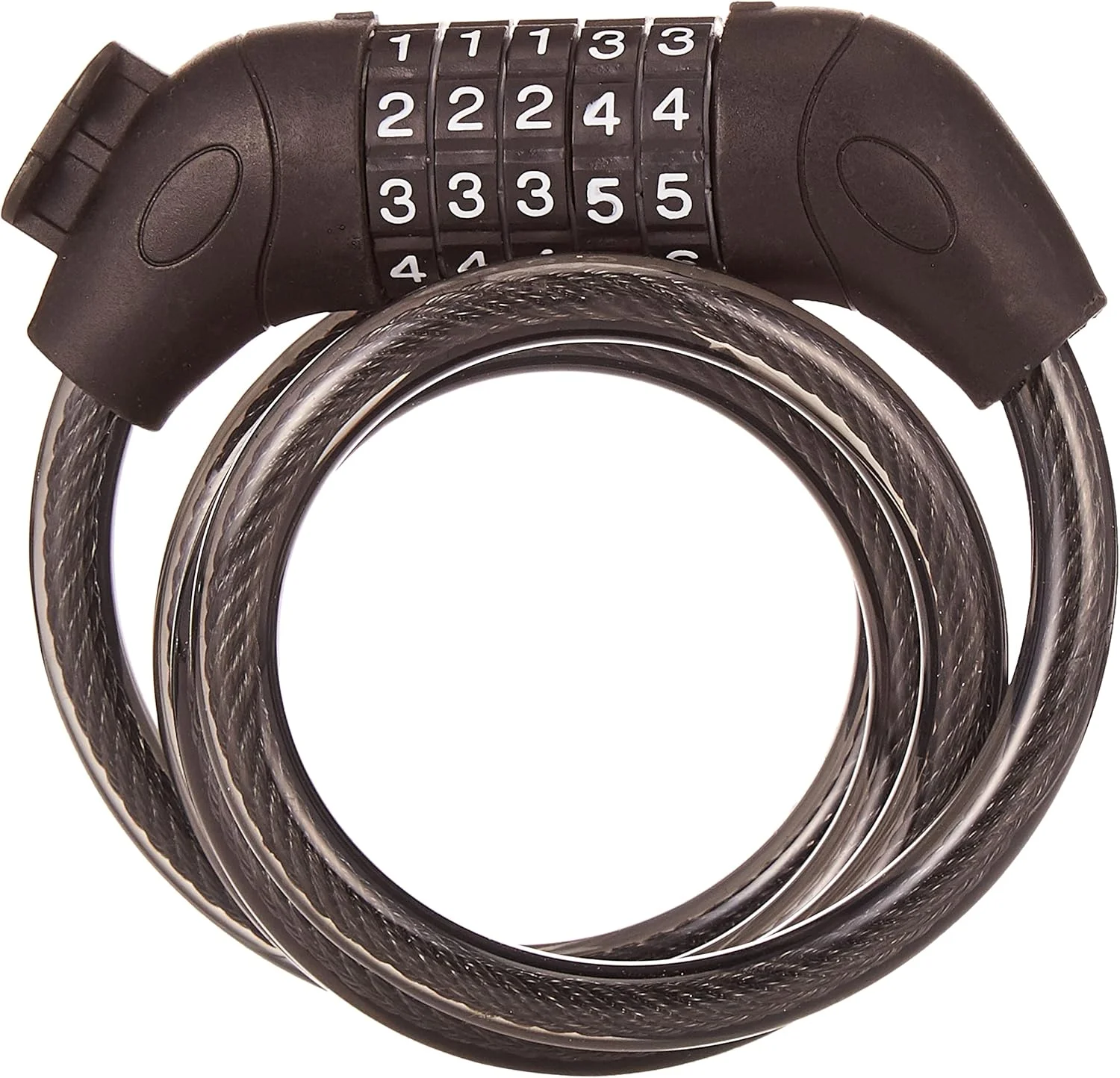 قفل دوچرخه کابلی ترکیبی قابل تنظیم مجدد با رمز 5 رقمی 1.2 متری ضد سرقت - مشکی قفل دوچرخه کابلی ترکیبی قابل تنظیم مجدد با رمز 5 رقمی 1.2 متری ضد سرقت - مشکی