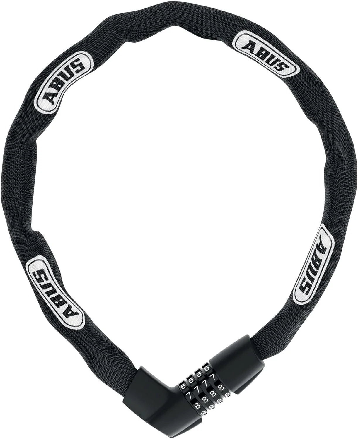 قفل زنجیری ABUS Tresor 1385 - قفل ترکیبی فولادی سخت کاری شده - زنجیر مربعی 7 میلی متری - سطح امنیت ABUS 7 - 110 سانتی متر - مشکی