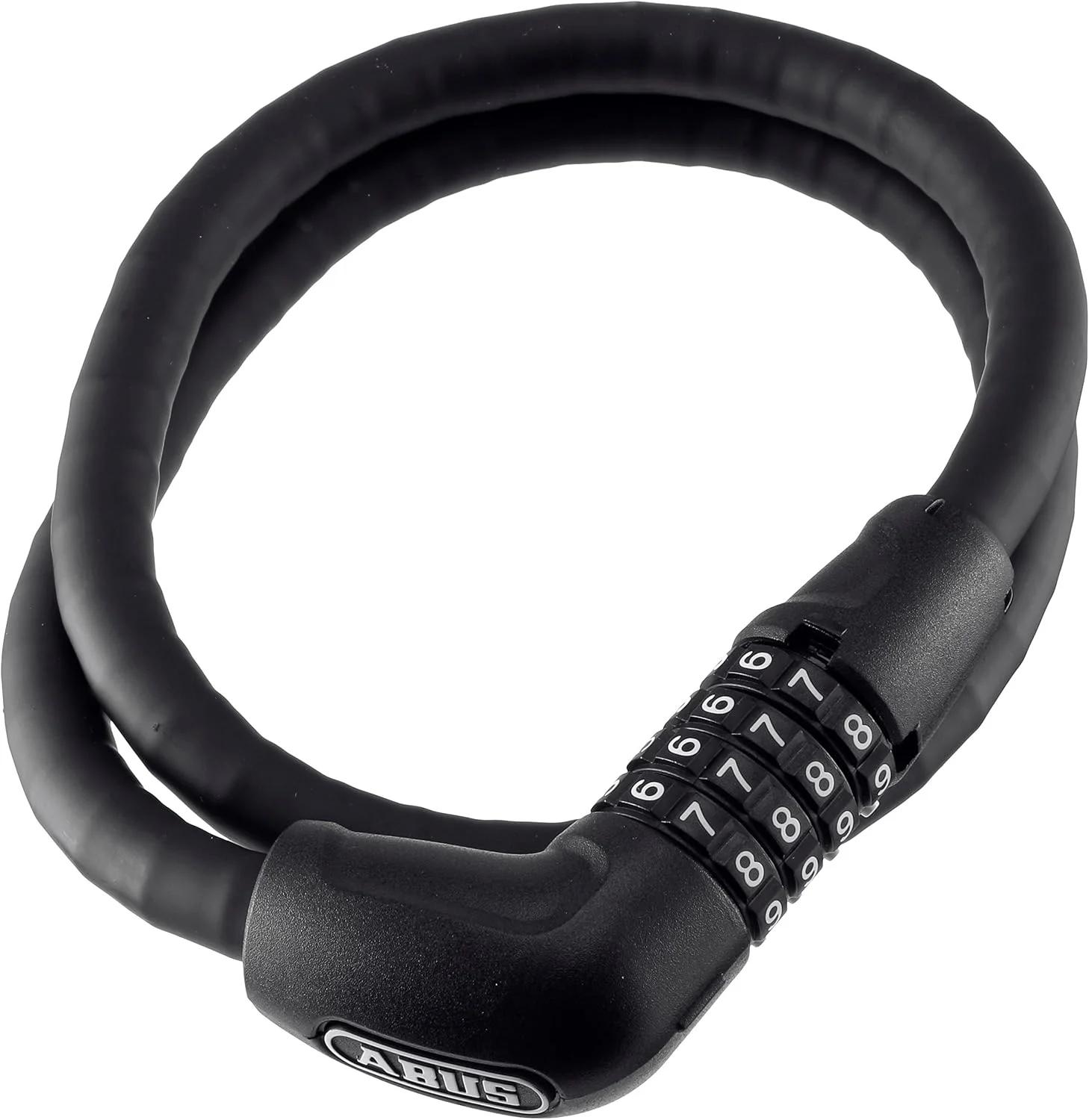 قفل کابلی زرهی ABUS Steel-O-Flex Tresorflex 6615C - قفل ترکیبی ساخته شده از کابل فولادی با روکش های فولادی سطح امنیت 5 - 85 سانتی متر مشکی