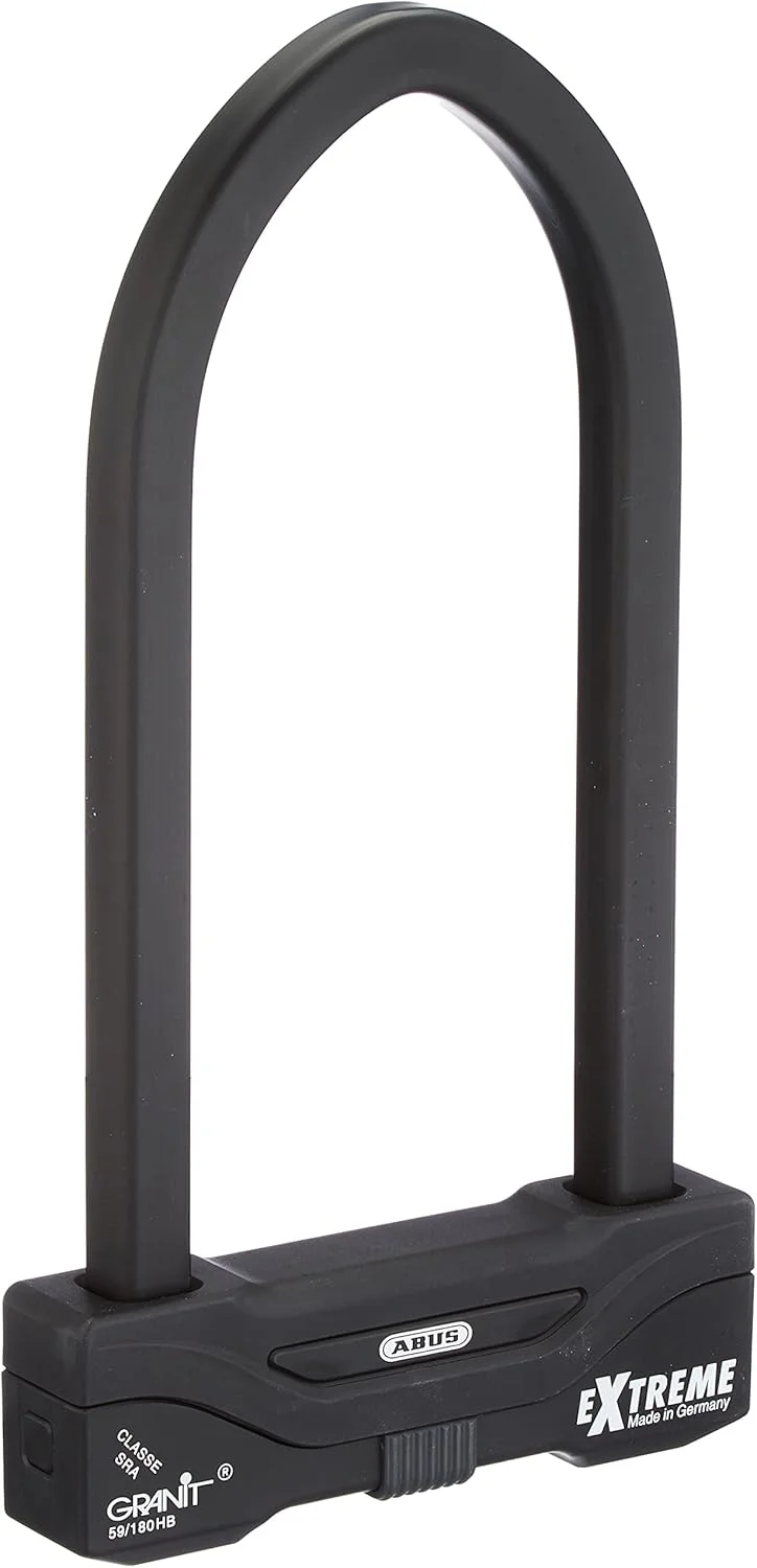 قفل یو شکل ABUS Granit Extreme 59 - قفل موتورسیکلت و دوچرخه با سیلندر XPlus - بالاترین سطح امنیتی ABUS سطح 20 - ارتفاع حلقه 260 میلی متر
