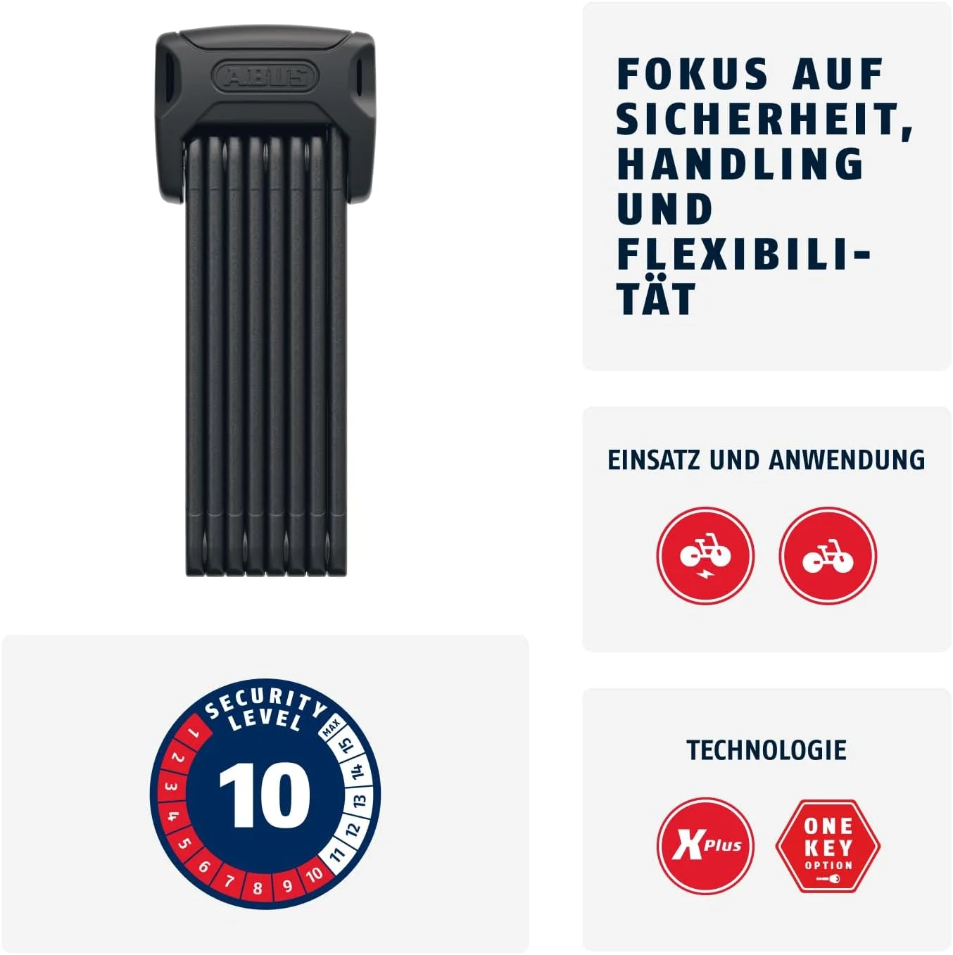 قفل تاشو ABUS Bordo 6000K با نگهدارنده قفل SH - قفل دوچرخه با سیلندر XPlus برای محافظت بالا در برابر دستکاری - سطح امنیت ABUS 10 - طول 120 سانتی متر قفل تاشو ABUS Bordo 6000K با نگهدارنده قفل SH - قفل دوچرخه با سیلندر XPlus برای محافظت بالا در برابر دستکاری - سطح امنیت ABUS 10 - طول 120 سانتی متر