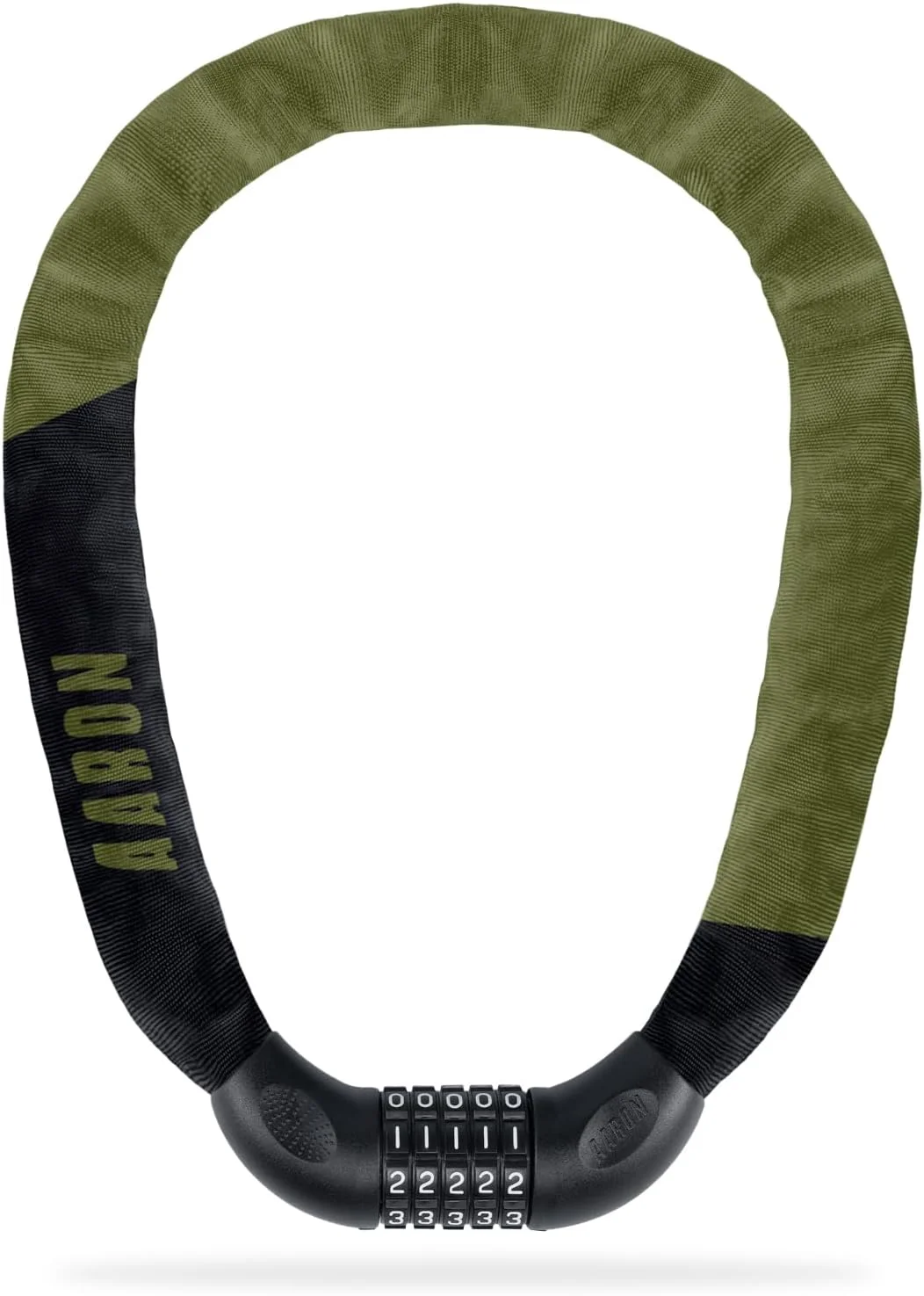 قفل زنجیری دوچرخه AARON با رمز 5 رقمی، قفل زنجیری فولادی و سطح امنیت بالا برای دوچرخه برقی، دوچرخه کوهستانی، دوچرخه توریستی، دوچرخه شهری، دوچرخه جاده ای - زیتونی