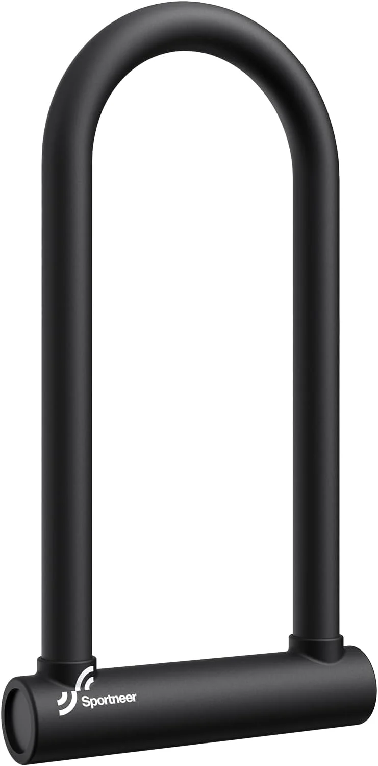 قفل U شکل دوچرخه Sportneer - قفل های ضد سرقت سنگین 18 میلی متری با 2 کلید - قفل های U شکل دوچرخه با براکت نصب محکم برای دوچرخه های جاده ای، کوهستانی، برقی و تاشو