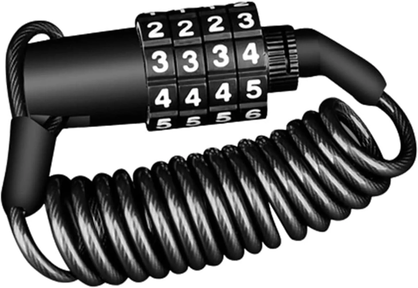 قفل کلاه کاسکت موتور سیکلت KASTWAVE، قفل دوچرخه، قفل کابلی کوچک 4 رقمی، قفل چمدان جمع شونده، قفل کالسکه، قفل ترکیبی قابل حمل برای لوازم جانبی دوچرخه سواری موتور سیکلت