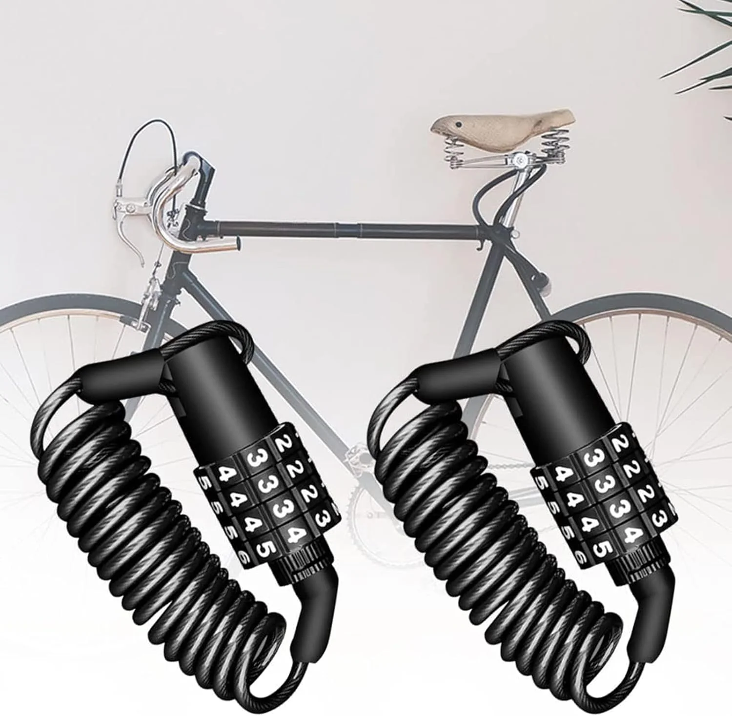 قفل کلاه کاسکت موتور سیکلت KASTWAVE، قفل دوچرخه، قفل کابلی کوچک 4 رقمی، قفل چمدان جمع شونده، قفل کالسکه، قفل ترکیبی قابل حمل برای لوازم جانبی دوچرخه سواری موتور سیکلت