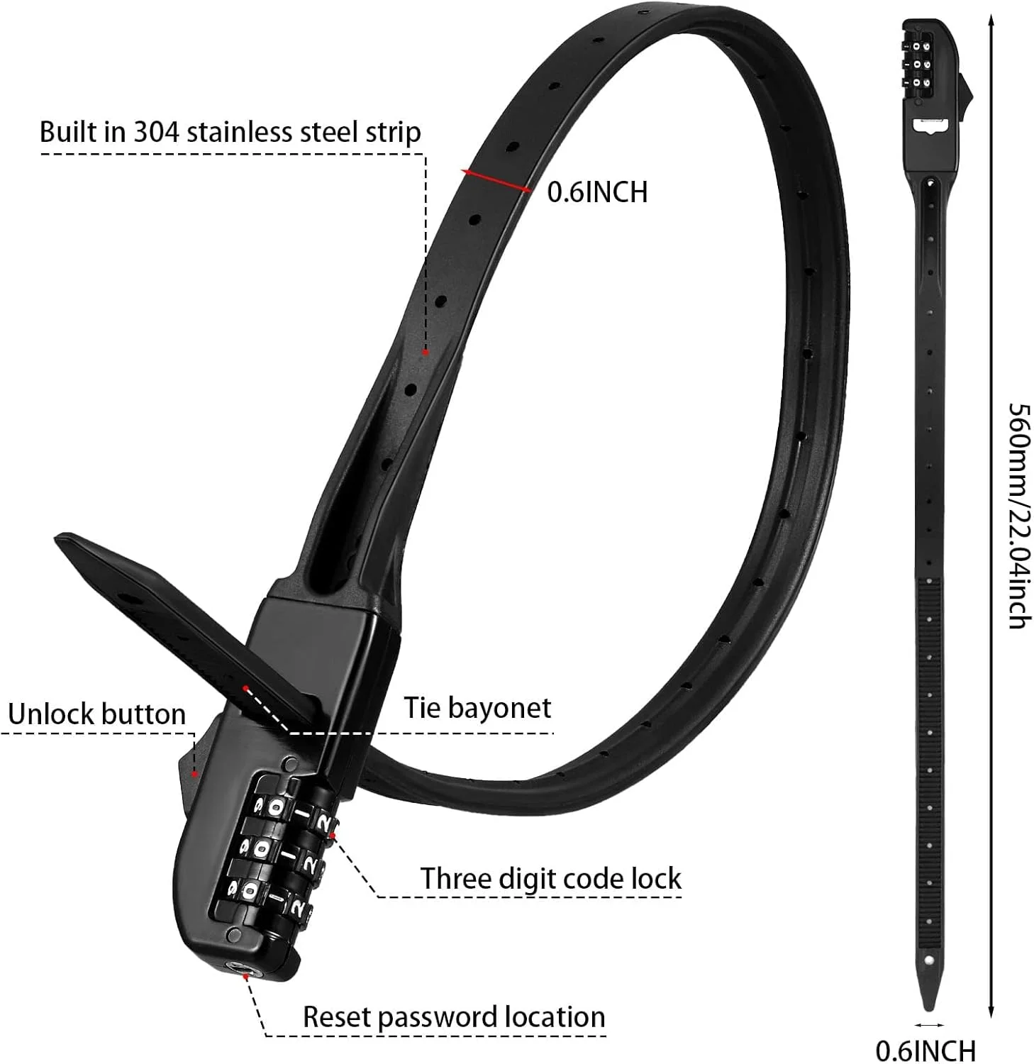 قفل دوچرخه کمربندی KASTWAVE، قفل ترکیبی چند منظوره 2 عددی، قفل کمربندی امنیتی زره پوش و قفل دوچرخه، قفل سبک وزن دوچرخه قفل اسکوتر برای توقف های سریع درب استفاده در فضای باز (مشکی) قفل دوچرخه کمربندی KASTWAVE، قفل ترکیبی چند منظوره 2 عددی، قفل کمربندی امنیتی زره پوش و قفل دوچرخه، قفل سبک وزن دوچرخه قفل اسکوتر برای توقف های سریع درب استفاده در فضای باز (مشکی)