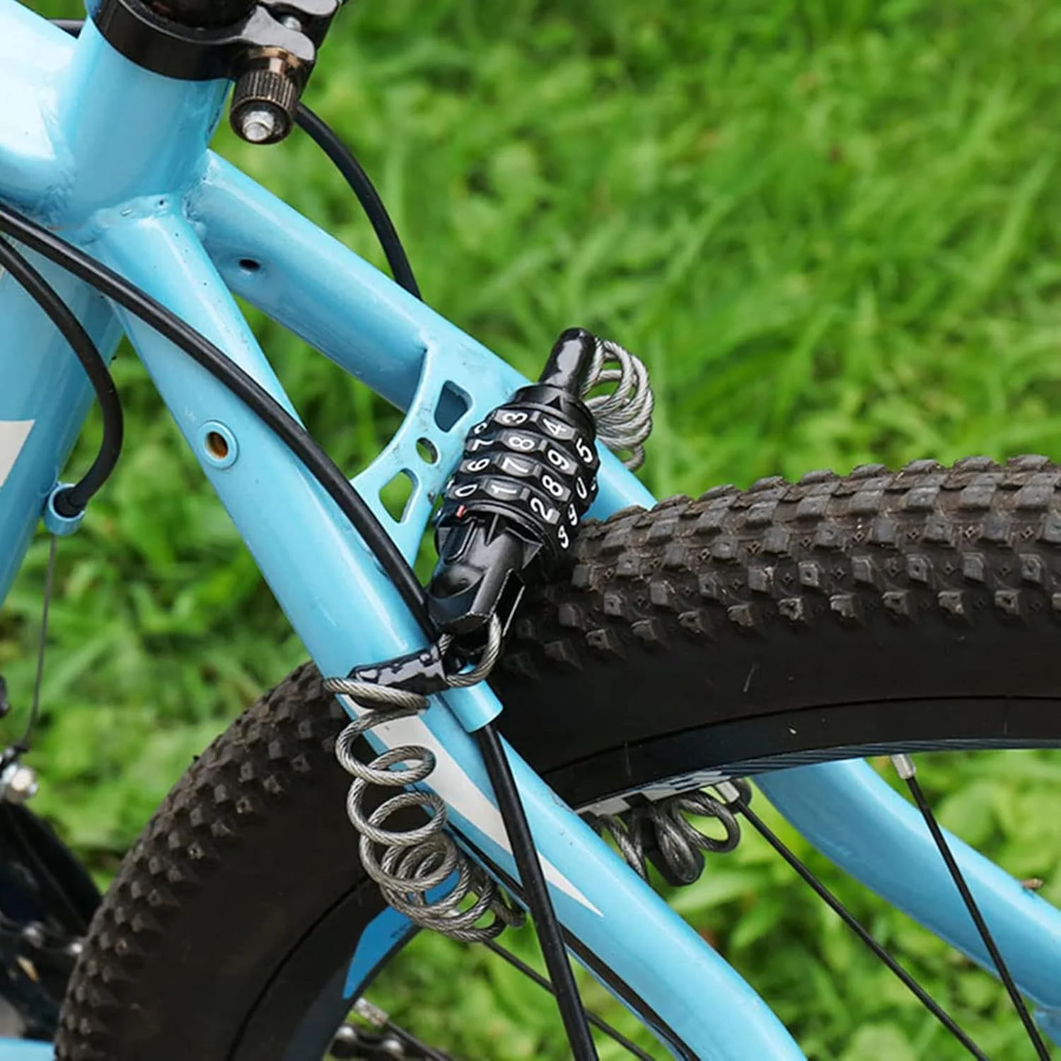 قفل کلاه کاسکت موتور سیکلت KASTWAVE، قفل دوچرخه، قفل کابلی کوچک 4 رقمی، قفل چمدان جمع شونده، قفل کالسکه، قفل ترکیبی قابل حمل برای لوازم جانبی دوچرخه سواری موتور سیکلت