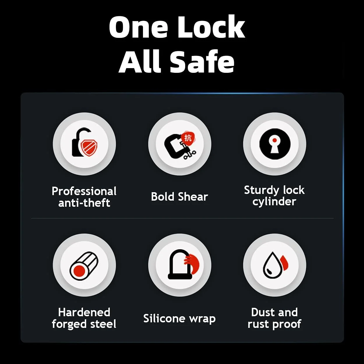 قفل U شکل دوچرخه ROCKBROS به همراه کابل، قفل ضد سرقت سنگین دوچرخه، کابل 1.2 متری و پایه نگهدارنده برای دوچرخه، موتور برقی، موتور سیکلت و اسکوتر قفل U شکل دوچرخه ROCKBROS به همراه کابل، قفل ضد سرقت سنگین دوچرخه، کابل 1.2 متری و پایه نگهدارنده برای دوچرخه، موتور برقی، موتور سیکلت و اسکوتر